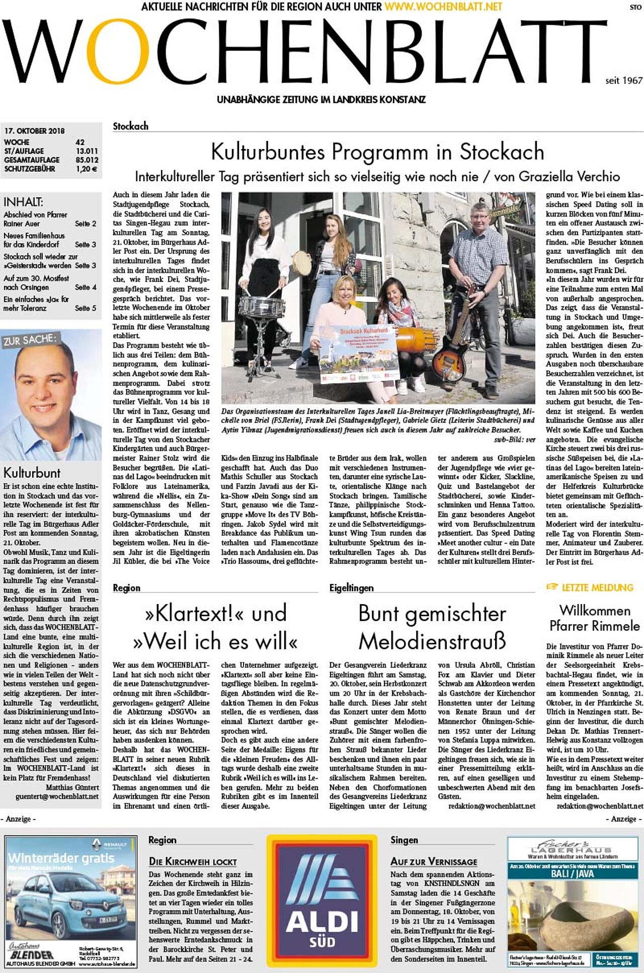 Ausgabe 42 vom 17. Oktober 2018