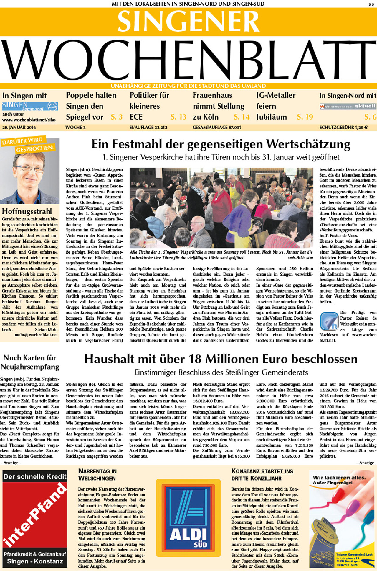 Ausgabe 03 vom 20. Januar 2016