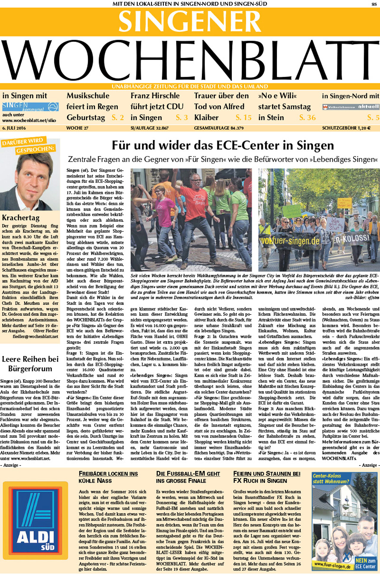 Ausgabe 27 vom 06. Juli 2016