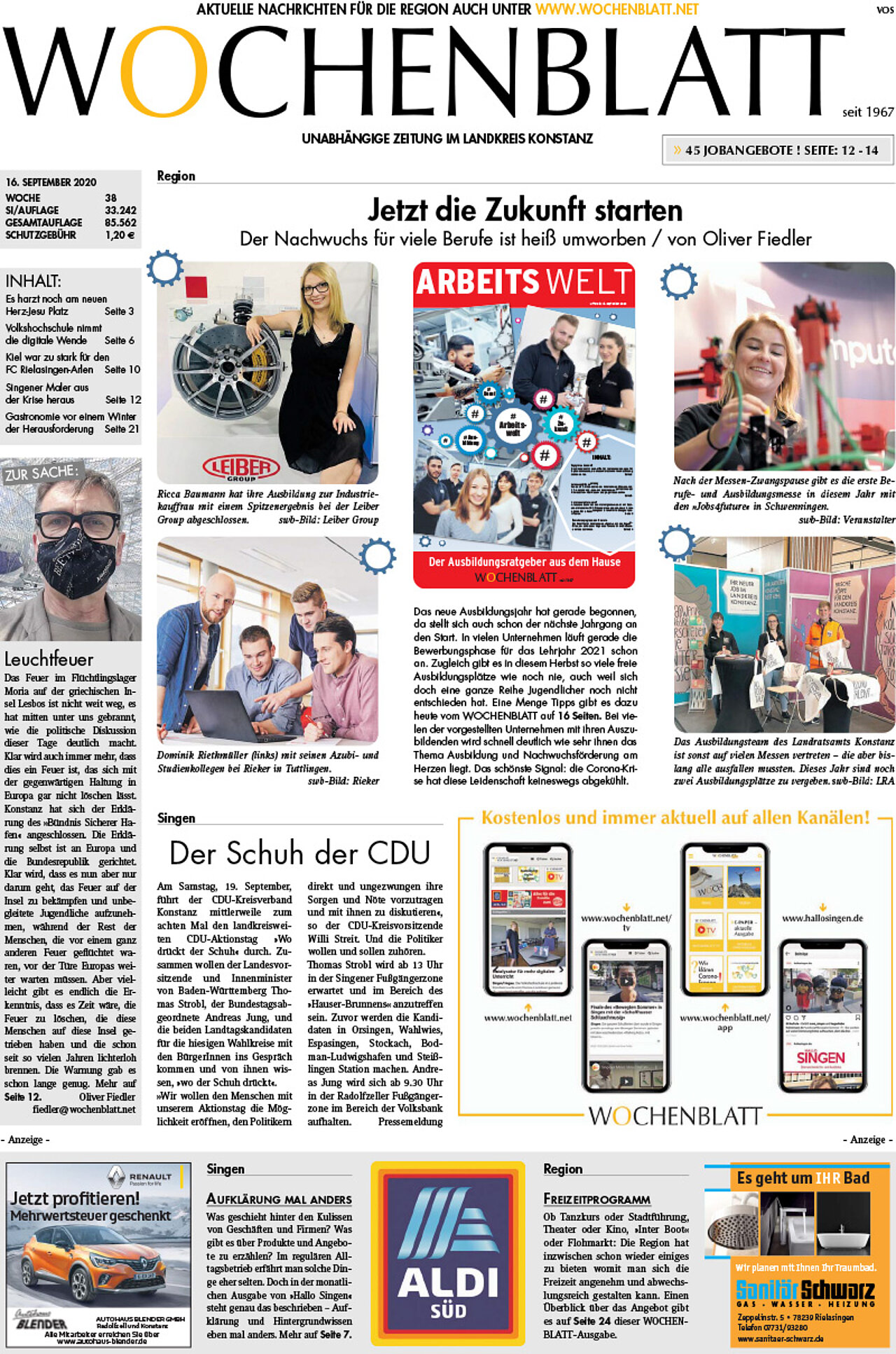 Ausgabe 38 vom 16. September 2020