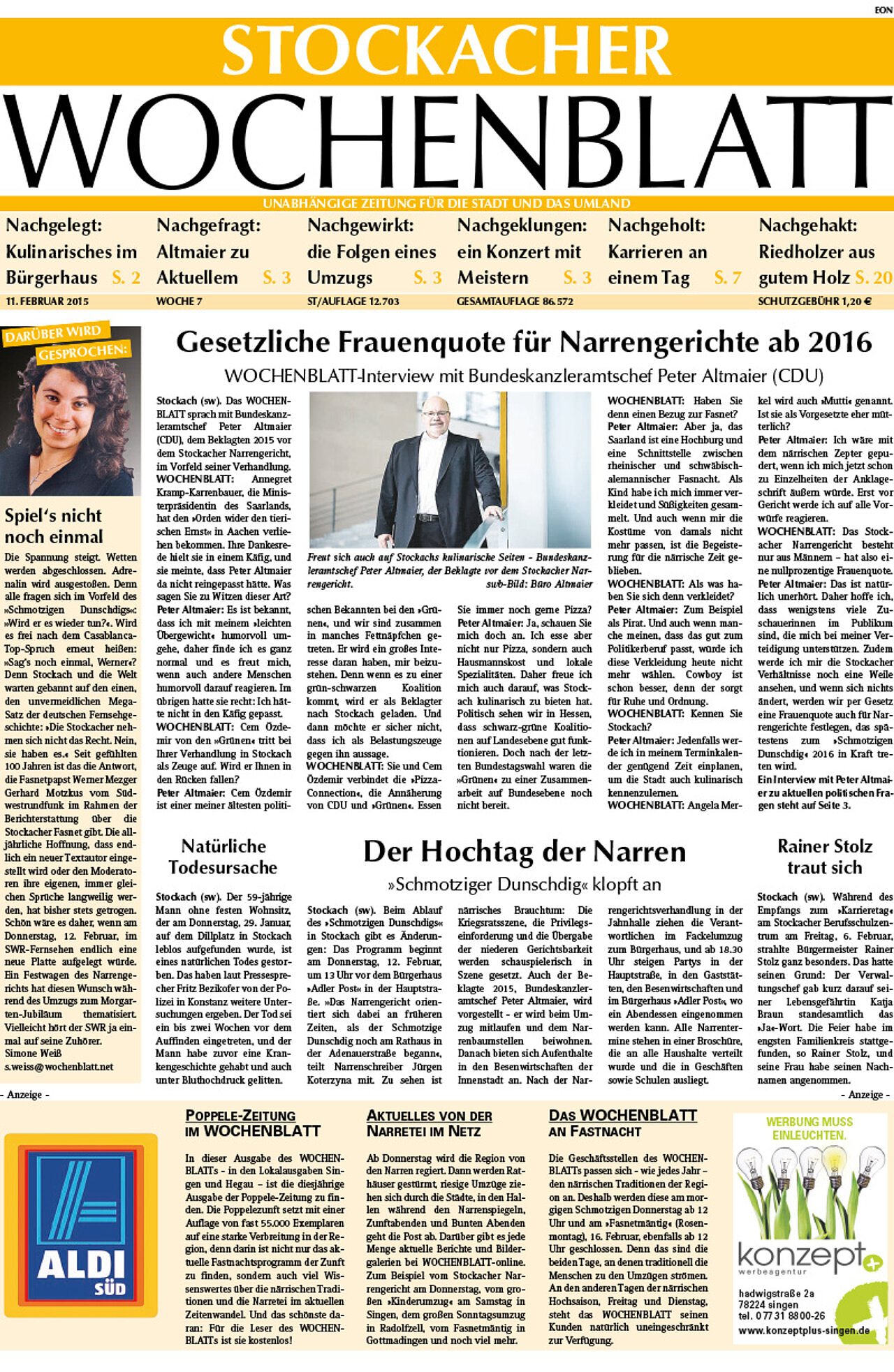 Ausgabe 07 vom 11. Februar 2015
