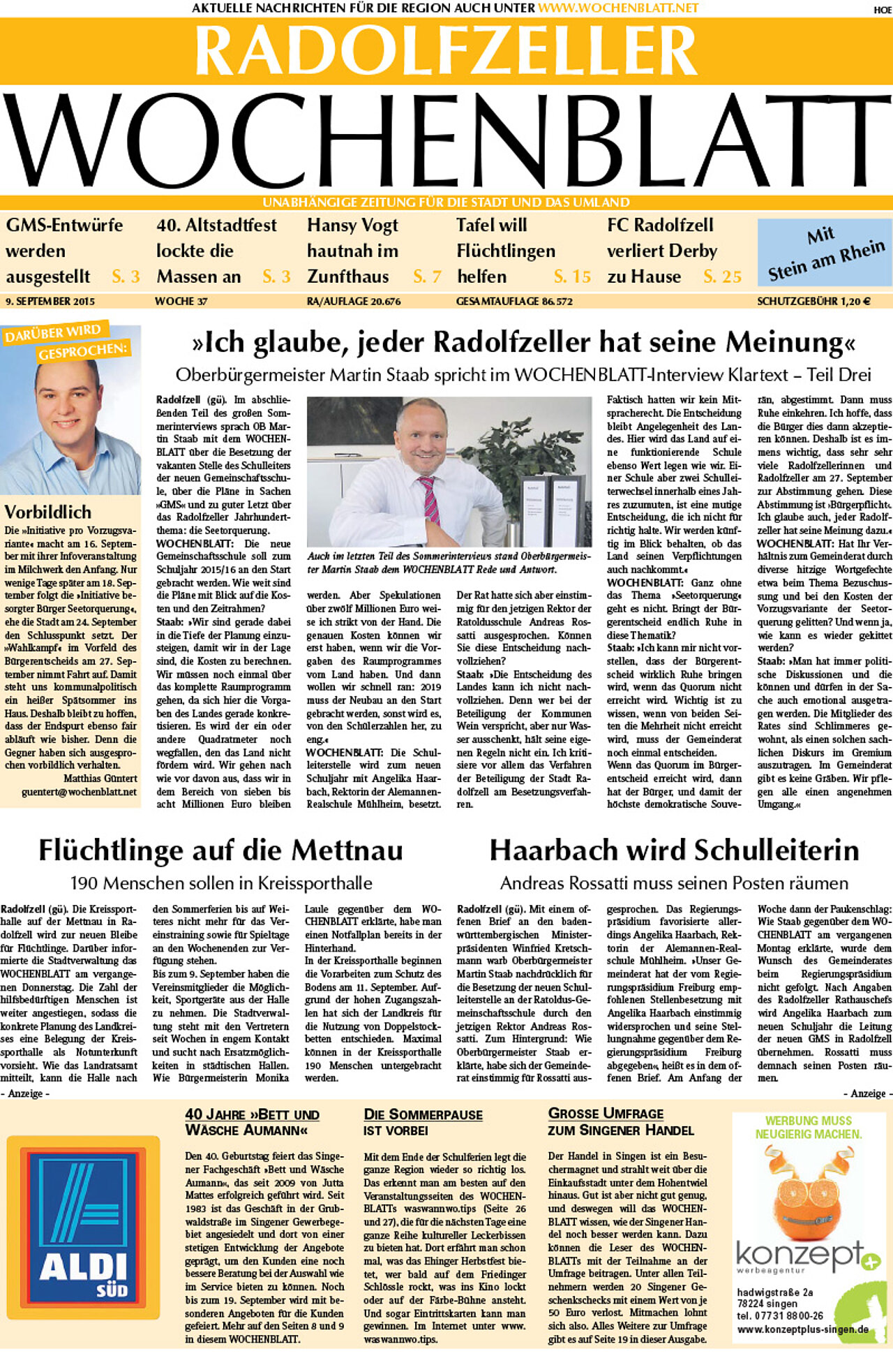 Ausgabe 37 vom 09. September 2015