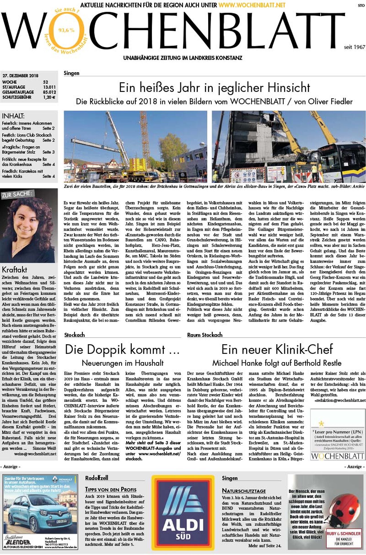 Ausgabe 52 vom 27. Dezember 2018