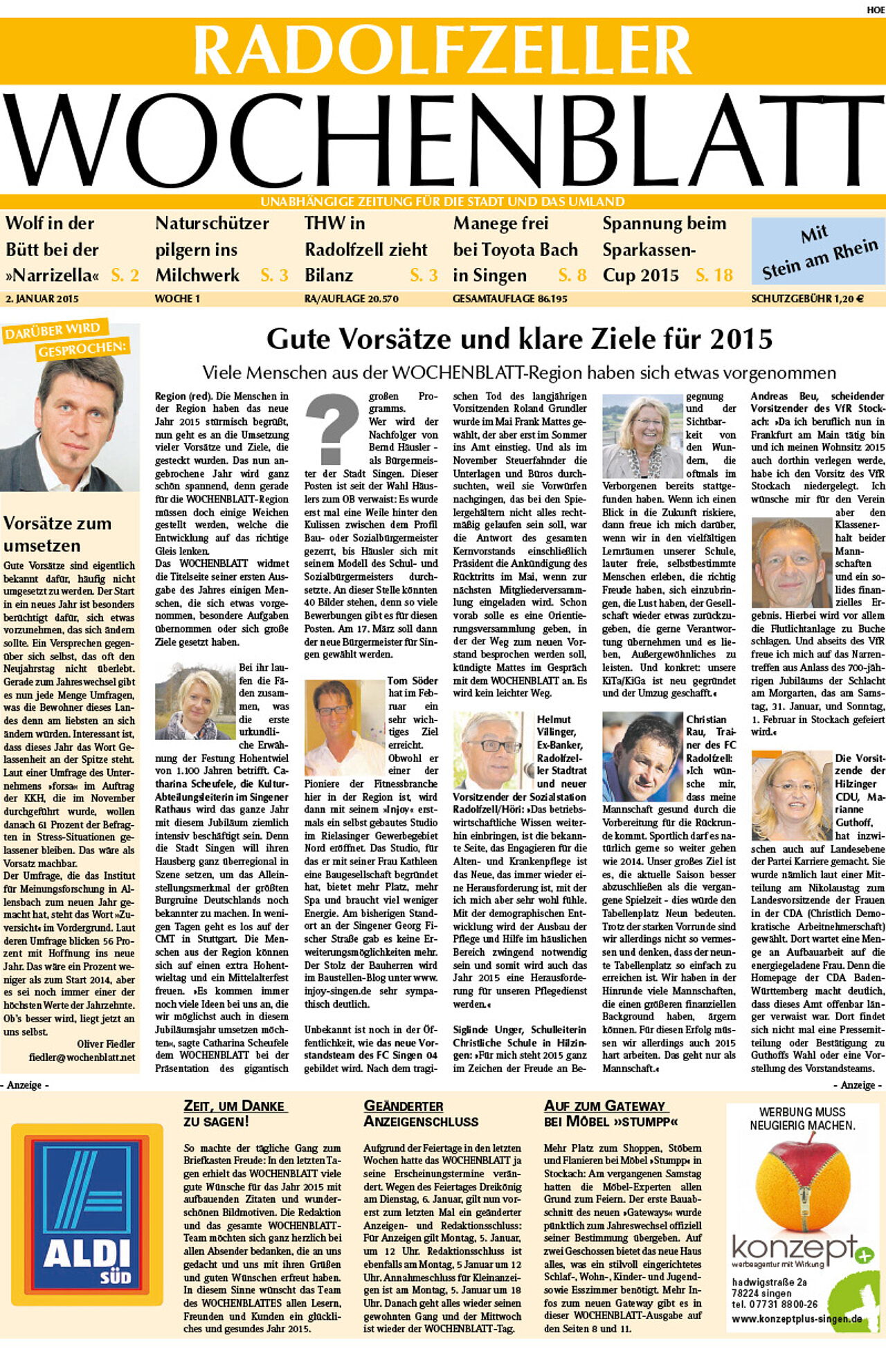 Ausgabe 01 vom 02. Januar 2015
