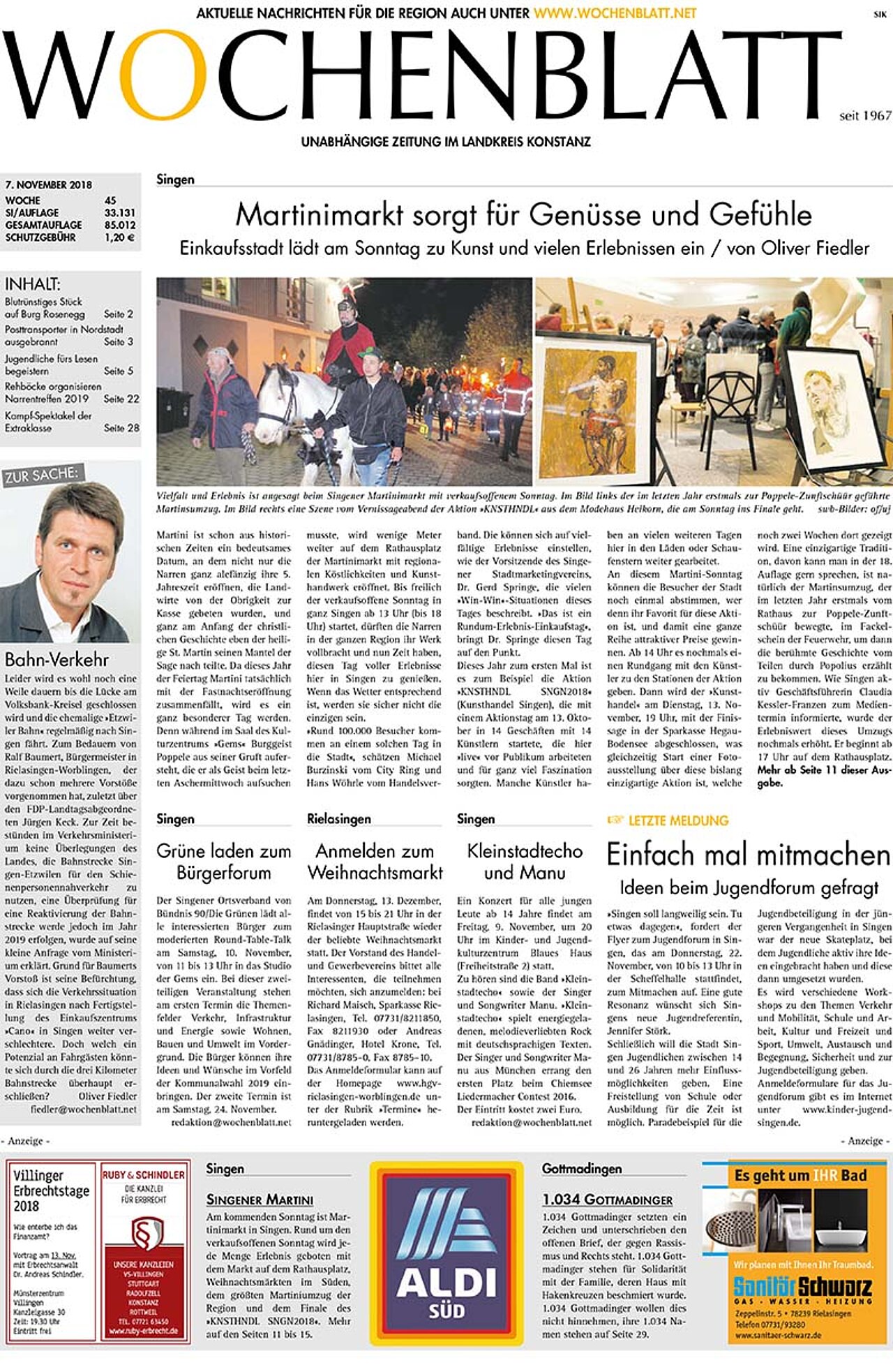 Ausgabe 45 vom 07. November 2018