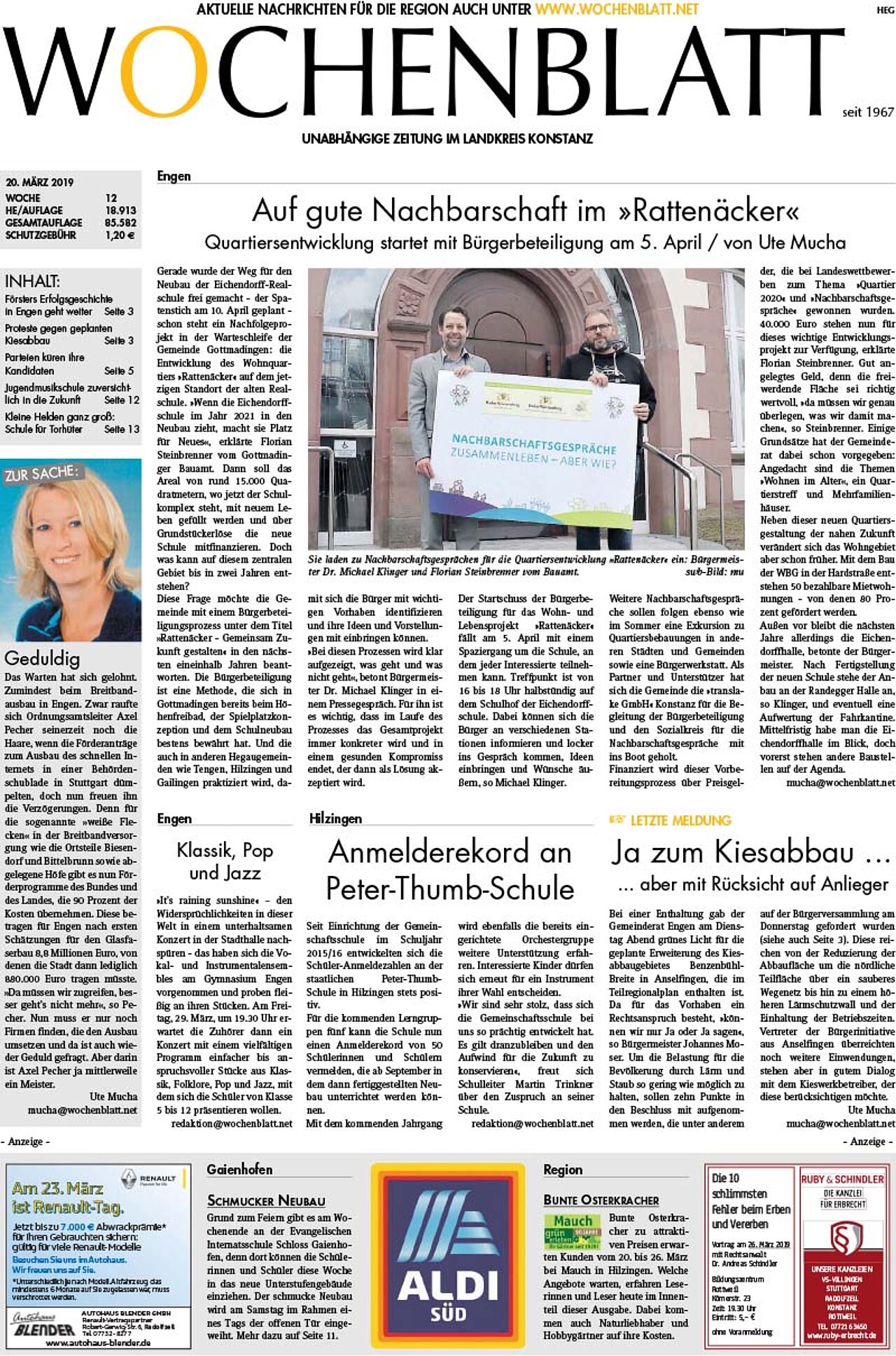 Ausgabe 12 vom 20. März 2019