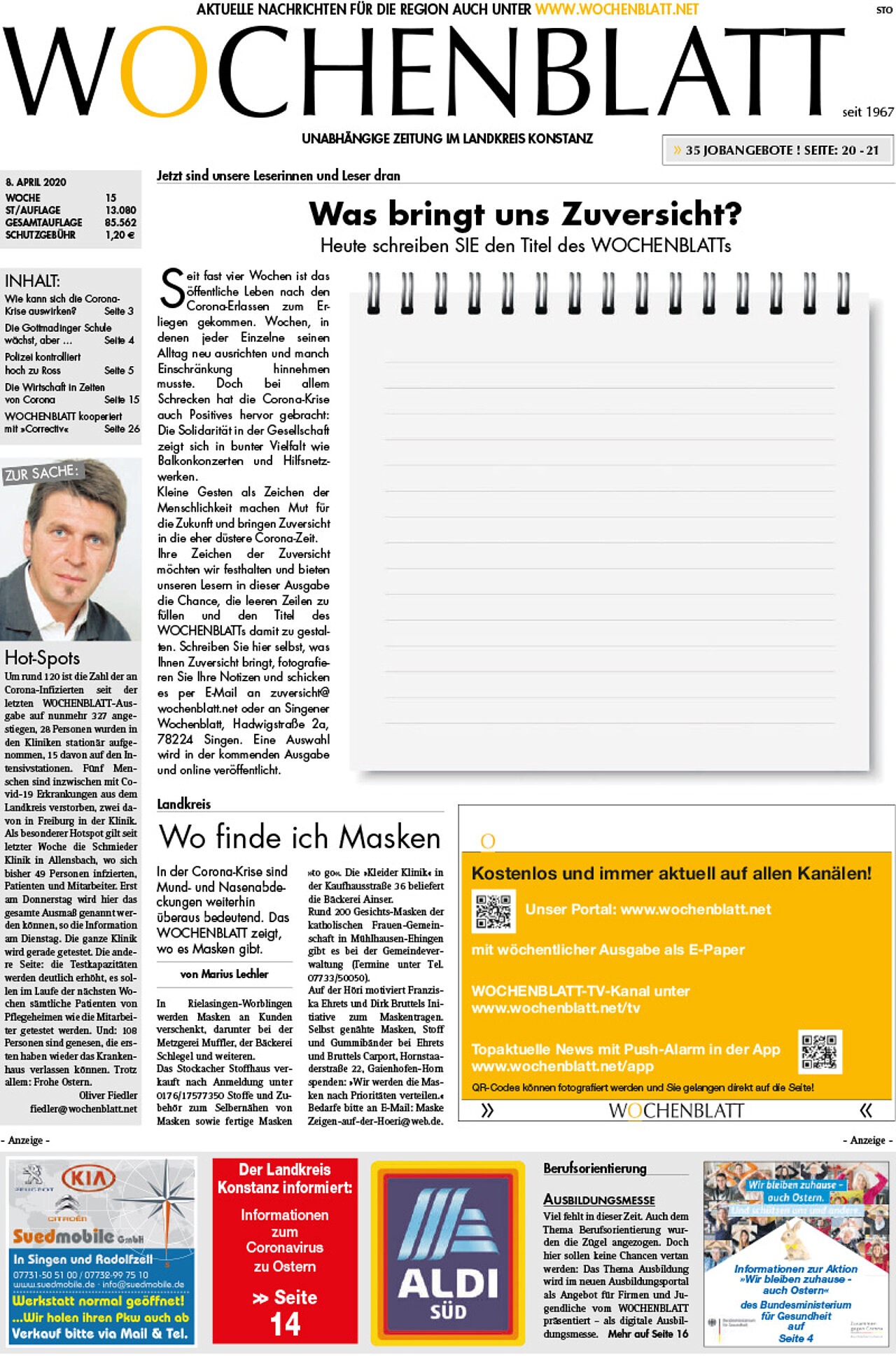 Ausgabe 15 vom 08. April 2020