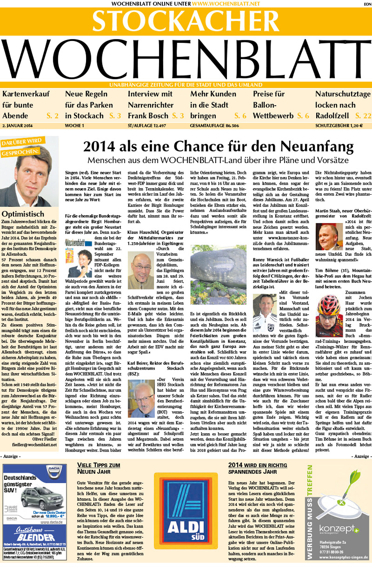 Ausgabe 01 vom 02. Januar 2014