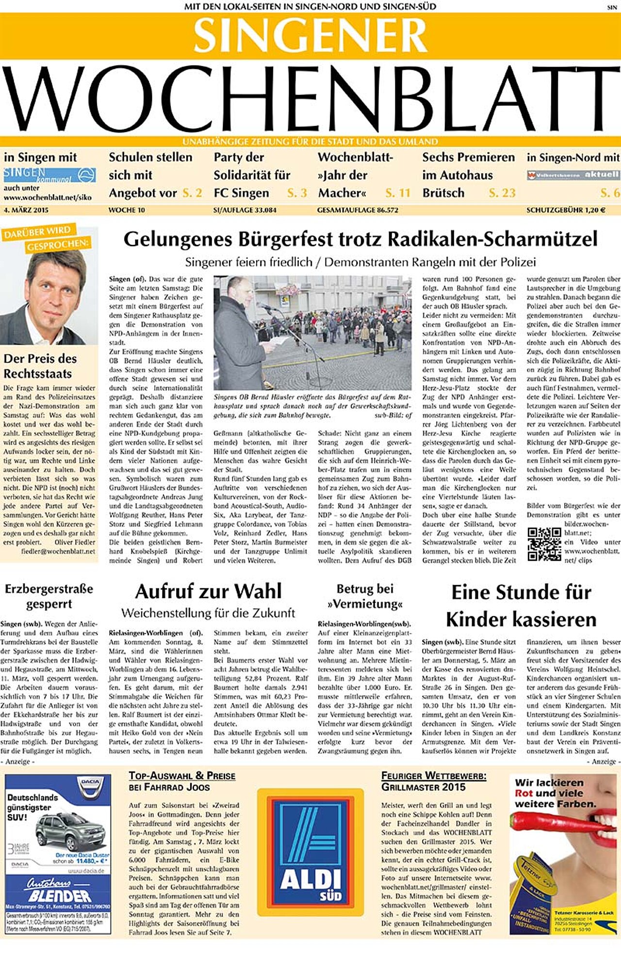 Ausgabe 10 vom 04. März 2015