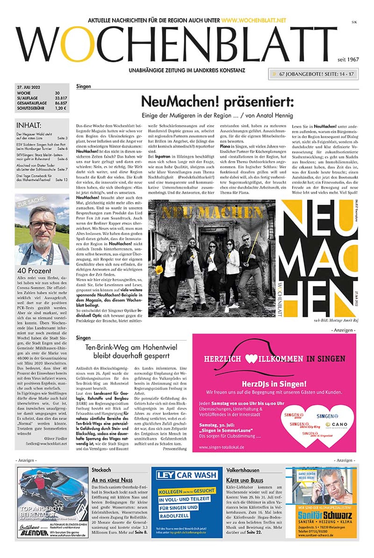 Ausgabe 30 vom 27. Juli 2022