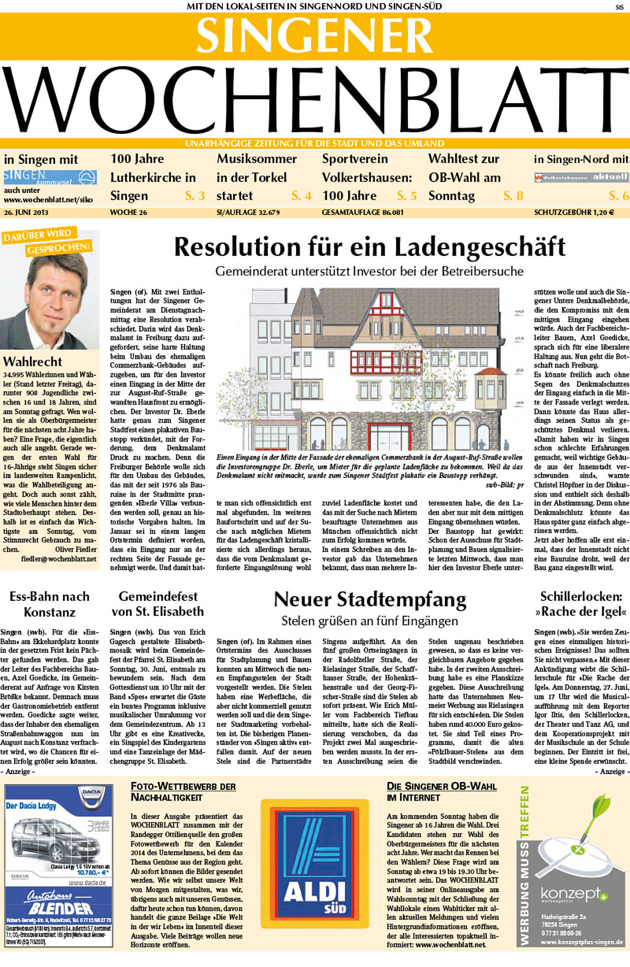 Ausgabe 26 vom 26. Juni 2013