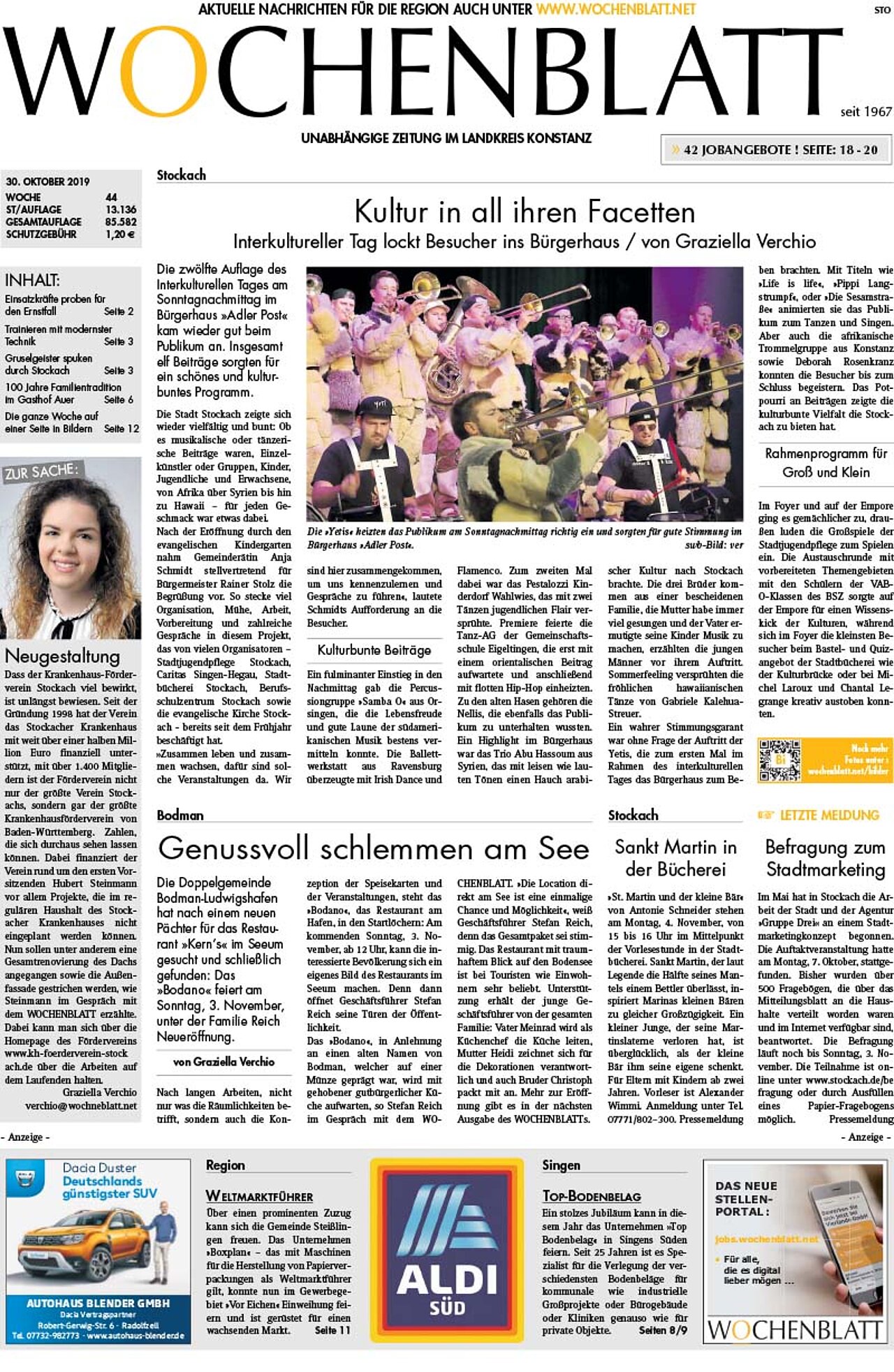 Ausgabe 44 vom 30. Oktober 2019