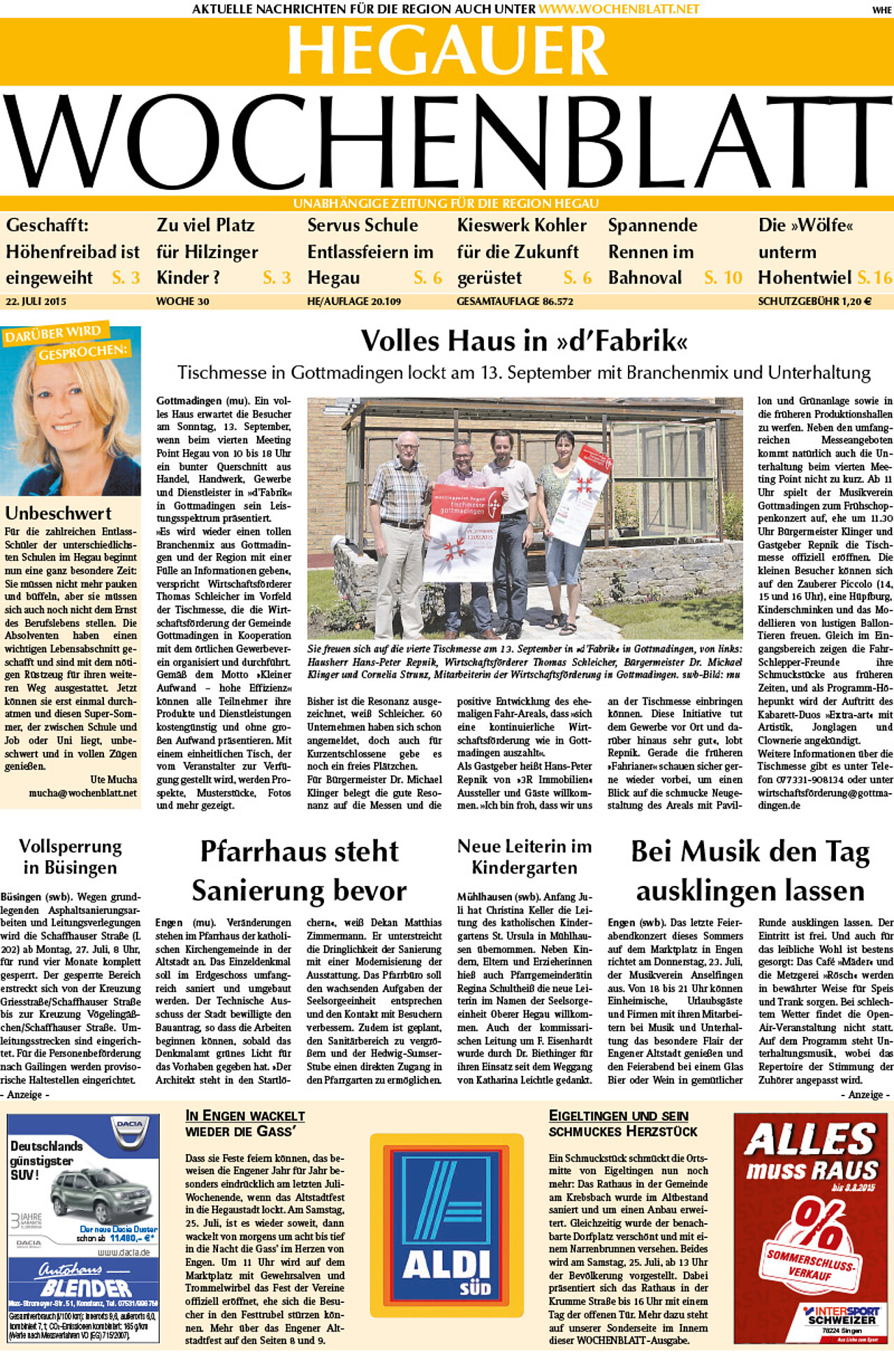 Ausgabe 30 vom 22. Juli 2015
