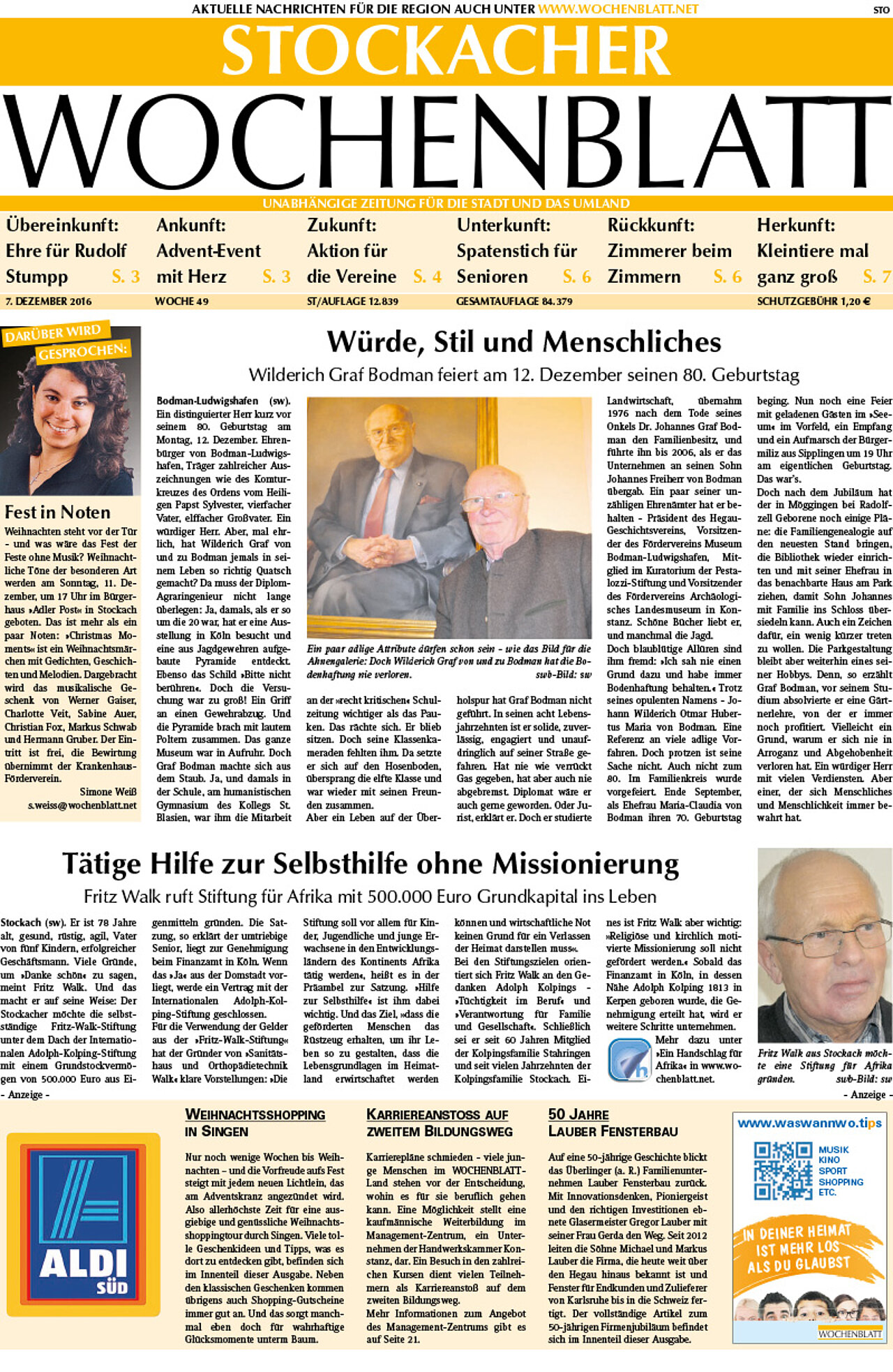 Ausgabe 49 vom 07. Dezember 2016