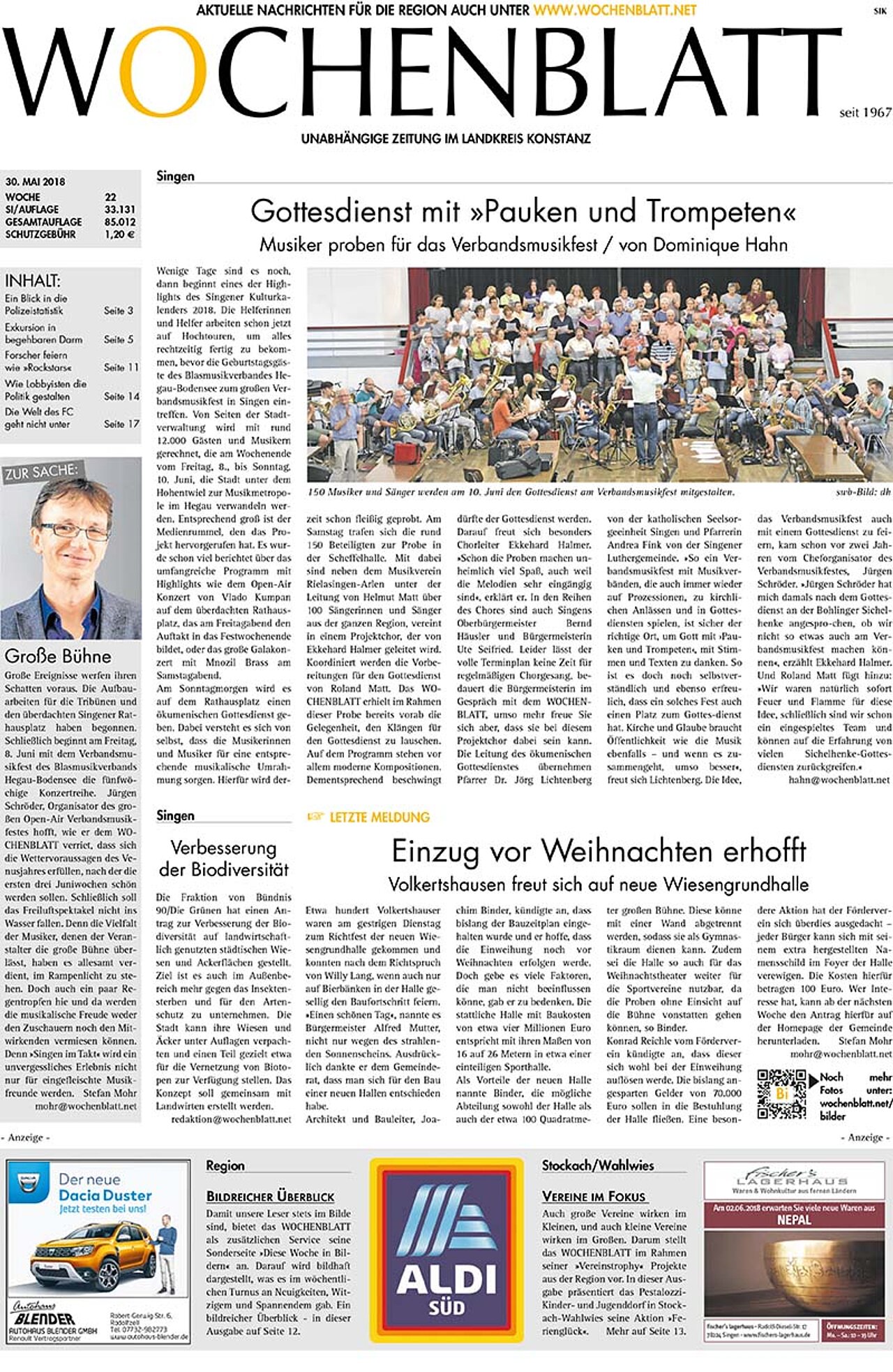 Ausgabe 22 vom 30. Mai 2018
