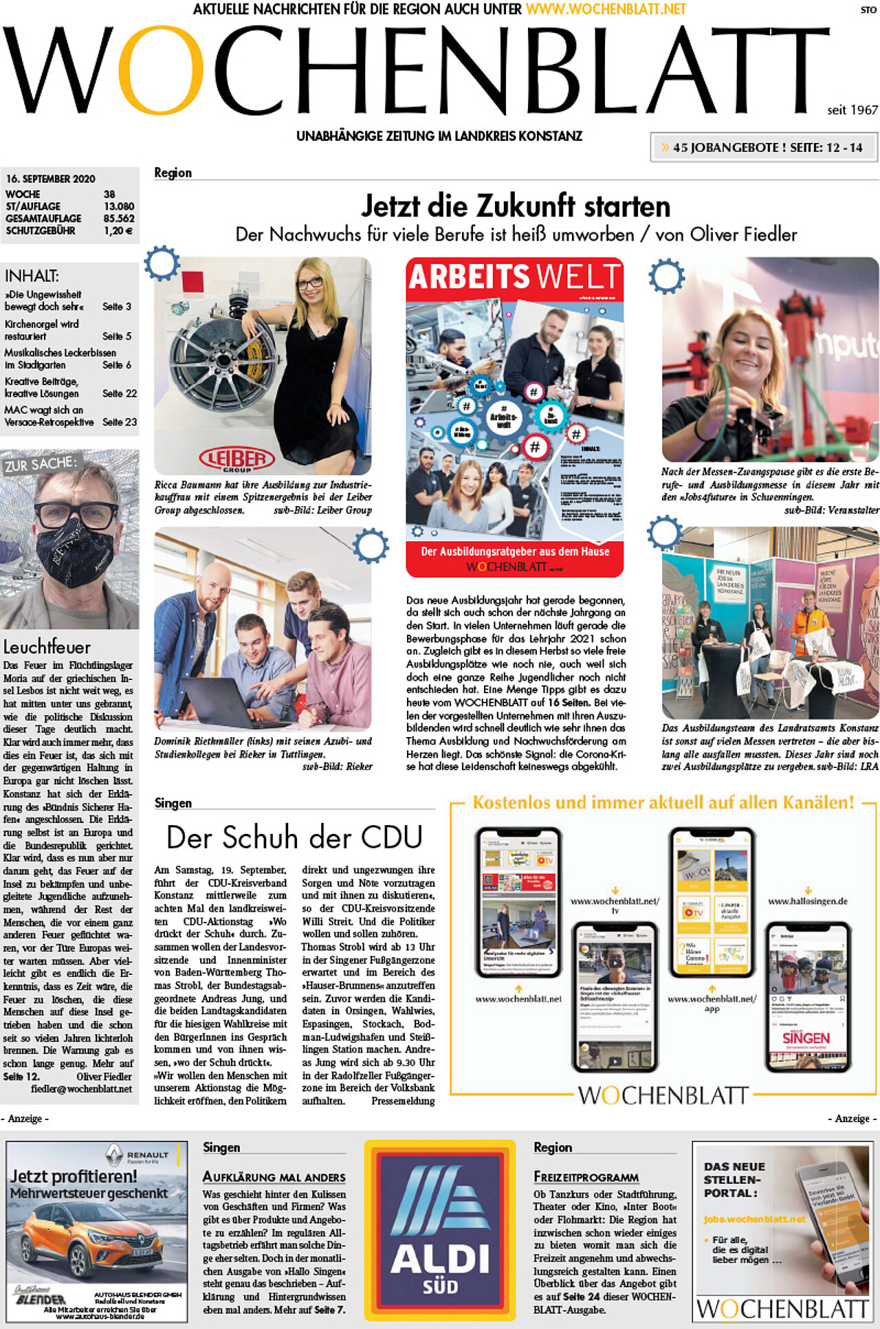 Ausgabe 38 vom 16. September 2020