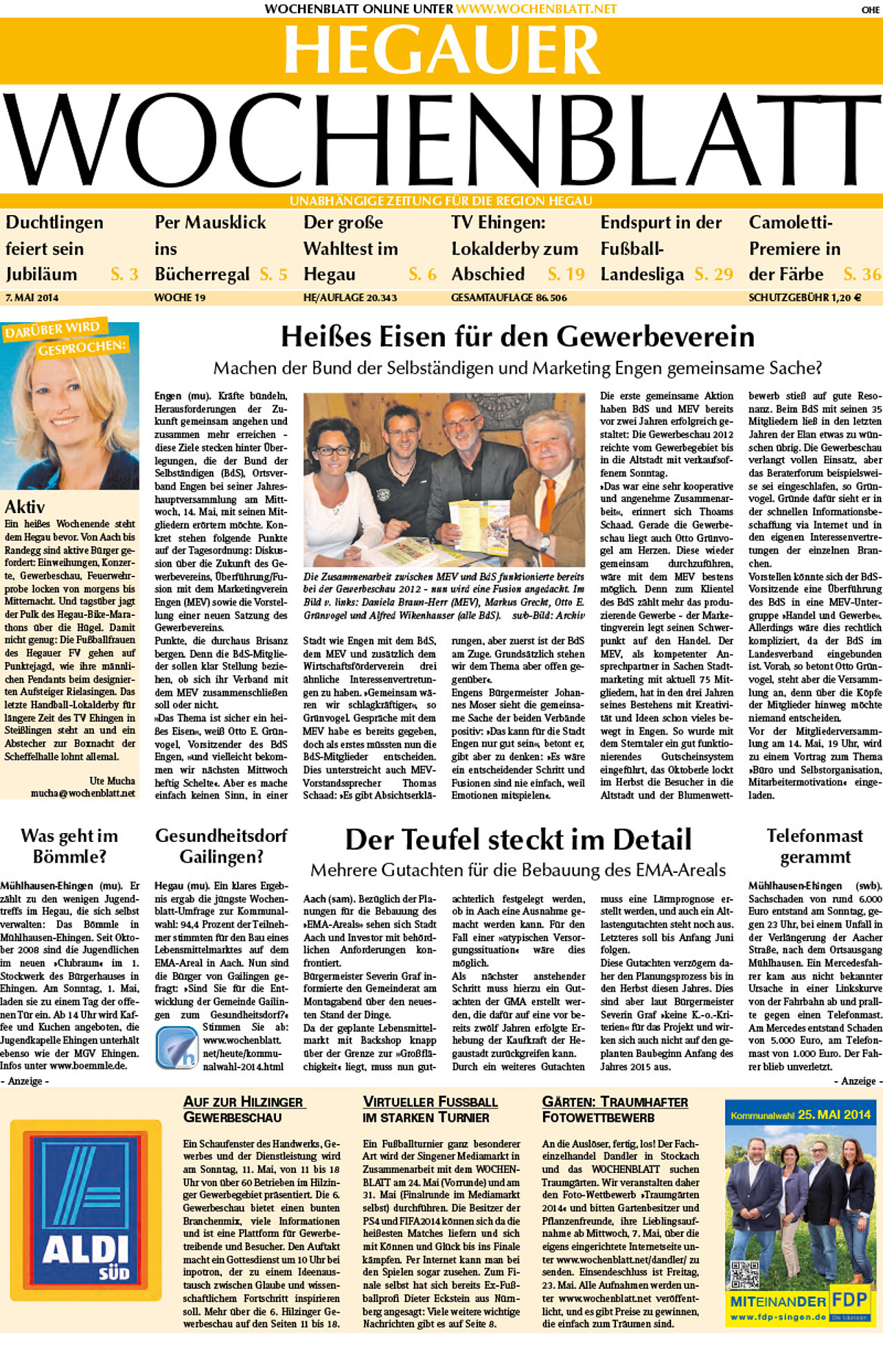 Ausgabe 19 vom 07. Mai 2014