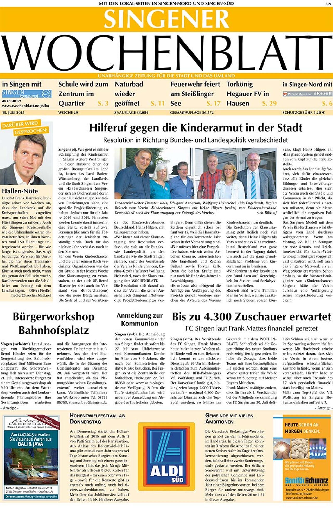 Ausgabe 29 vom 15. Juli 2015
