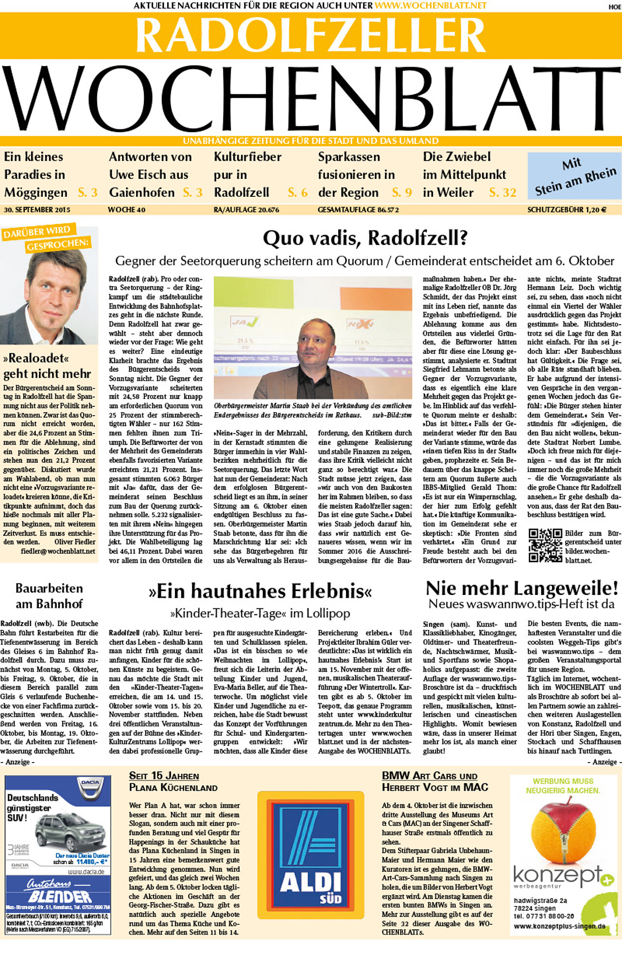 Ausgabe 40 vom 30. September 2015