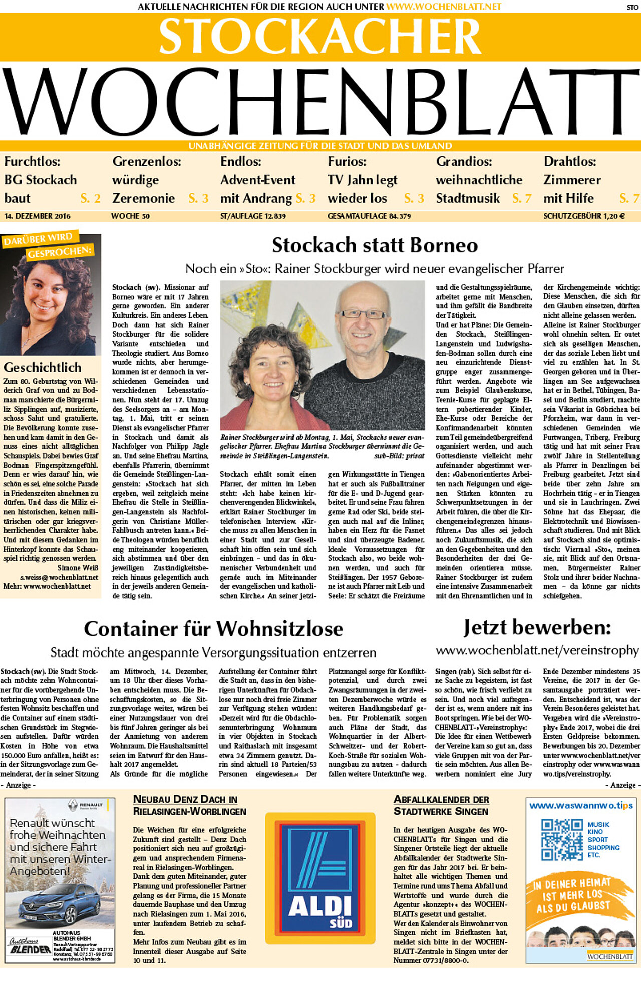 Ausgabe 50 vom 14. Dezember 2016