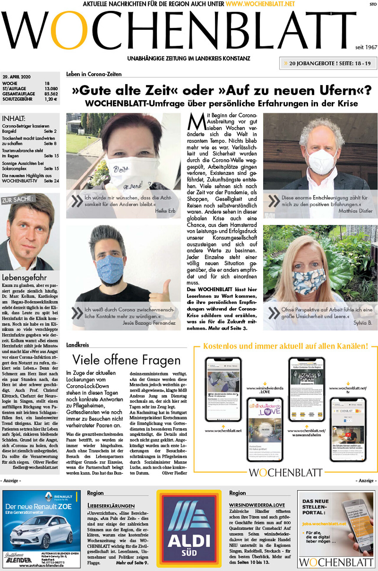 Ausgabe 18 vom 29. April 2020