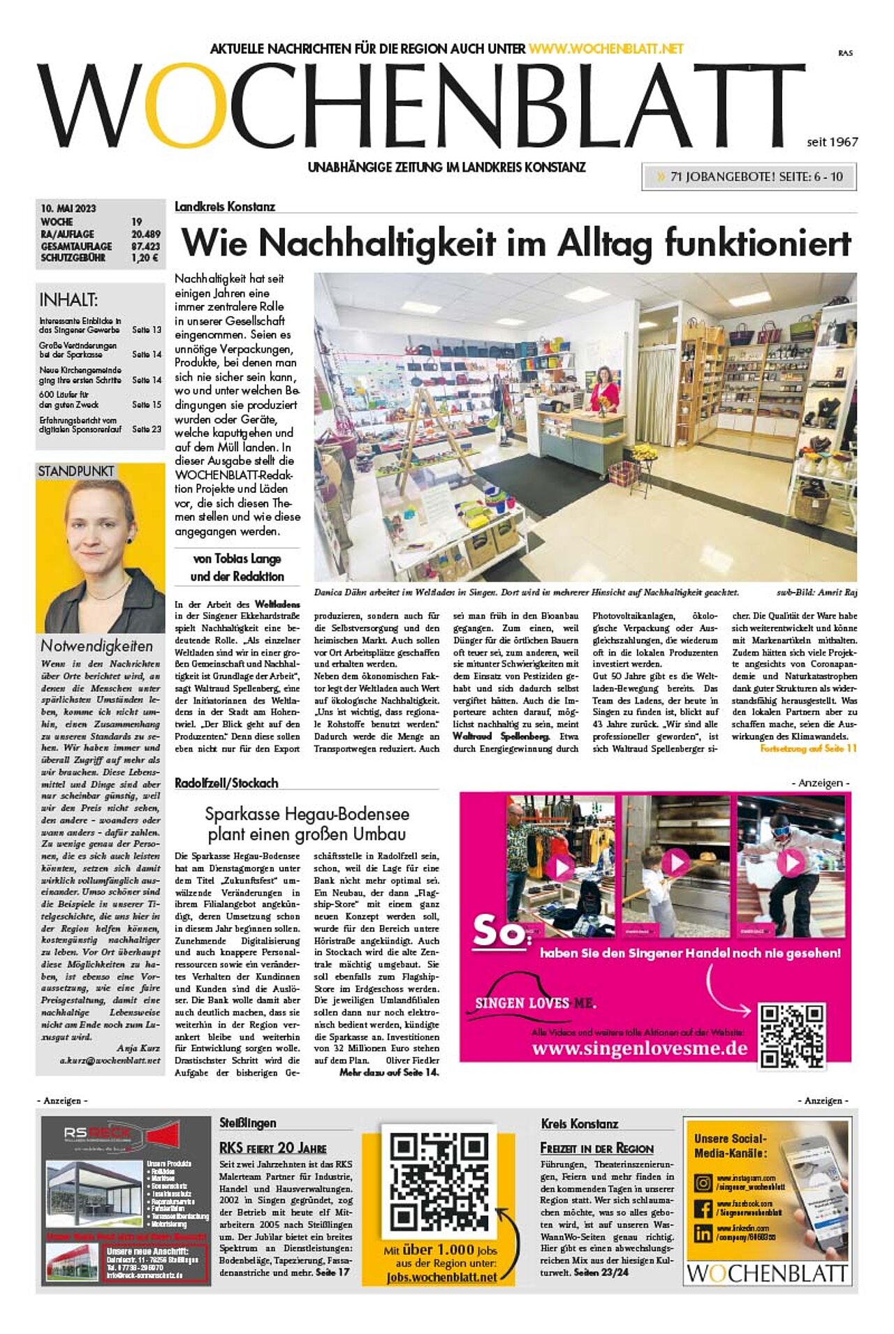 Ausgabe 19 vom 10. Mai 2023