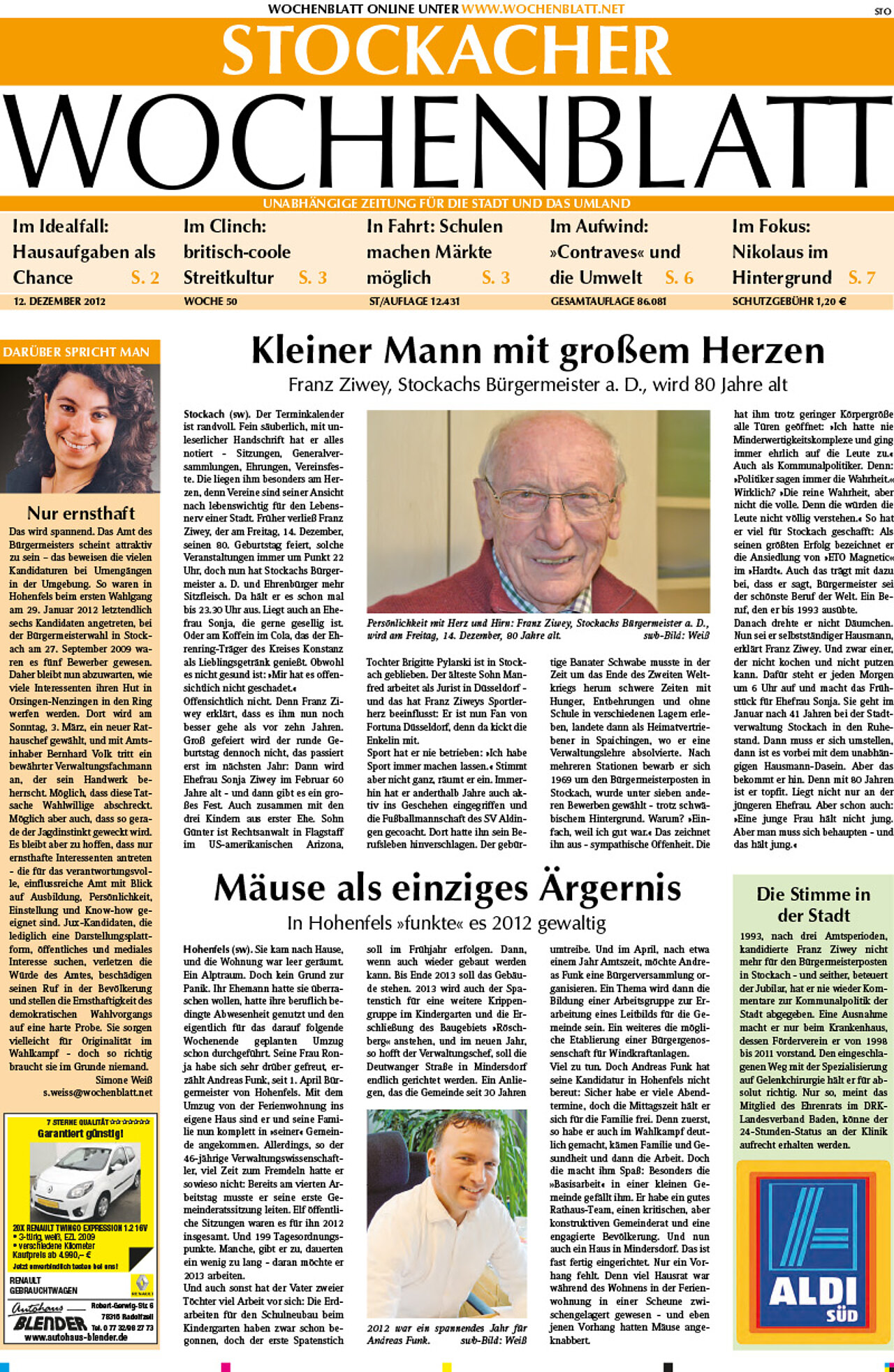 Ausgabe 50 vom 12. Dezember 2012