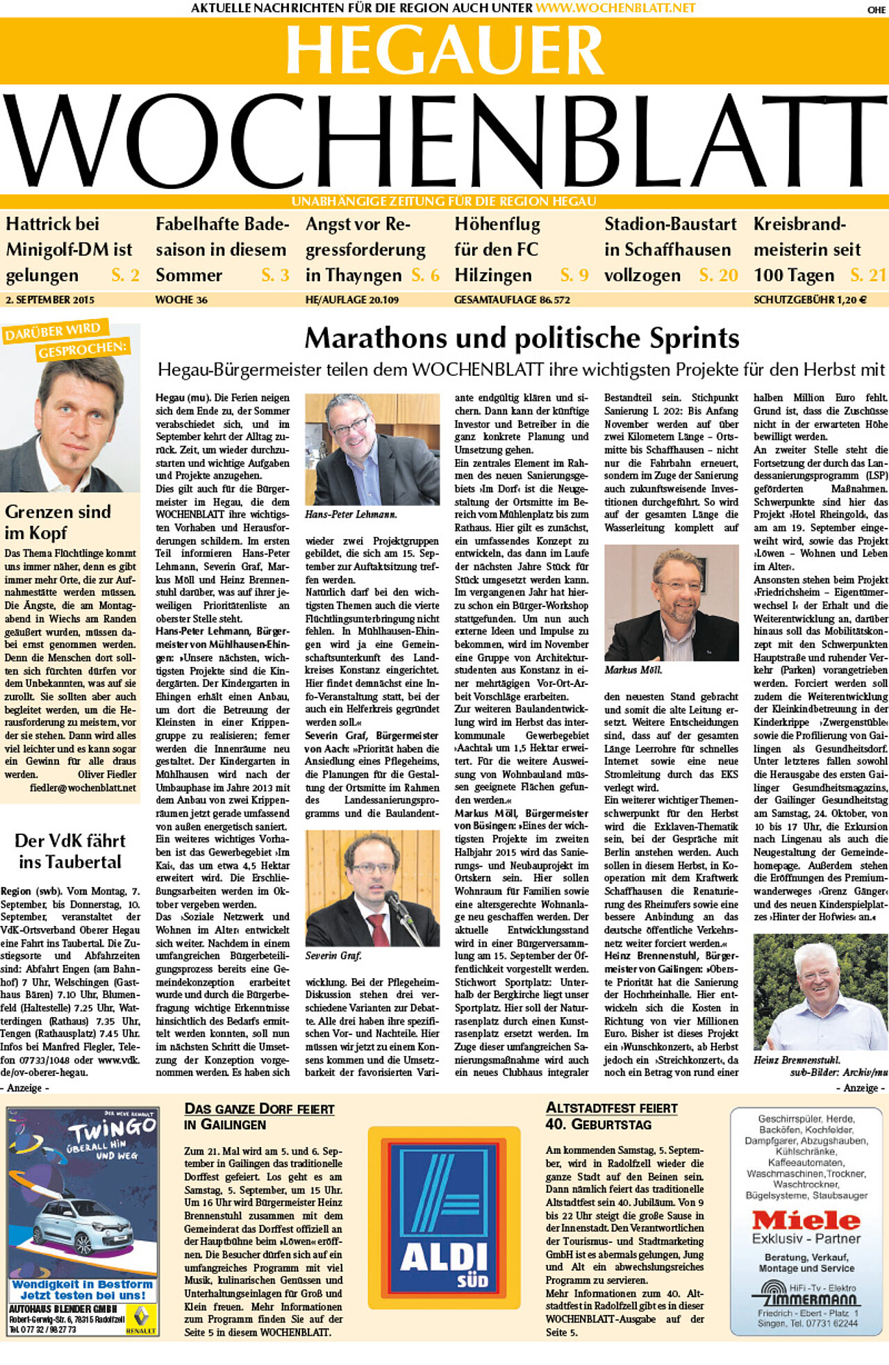 Ausgabe 36 vom 02. September 2015