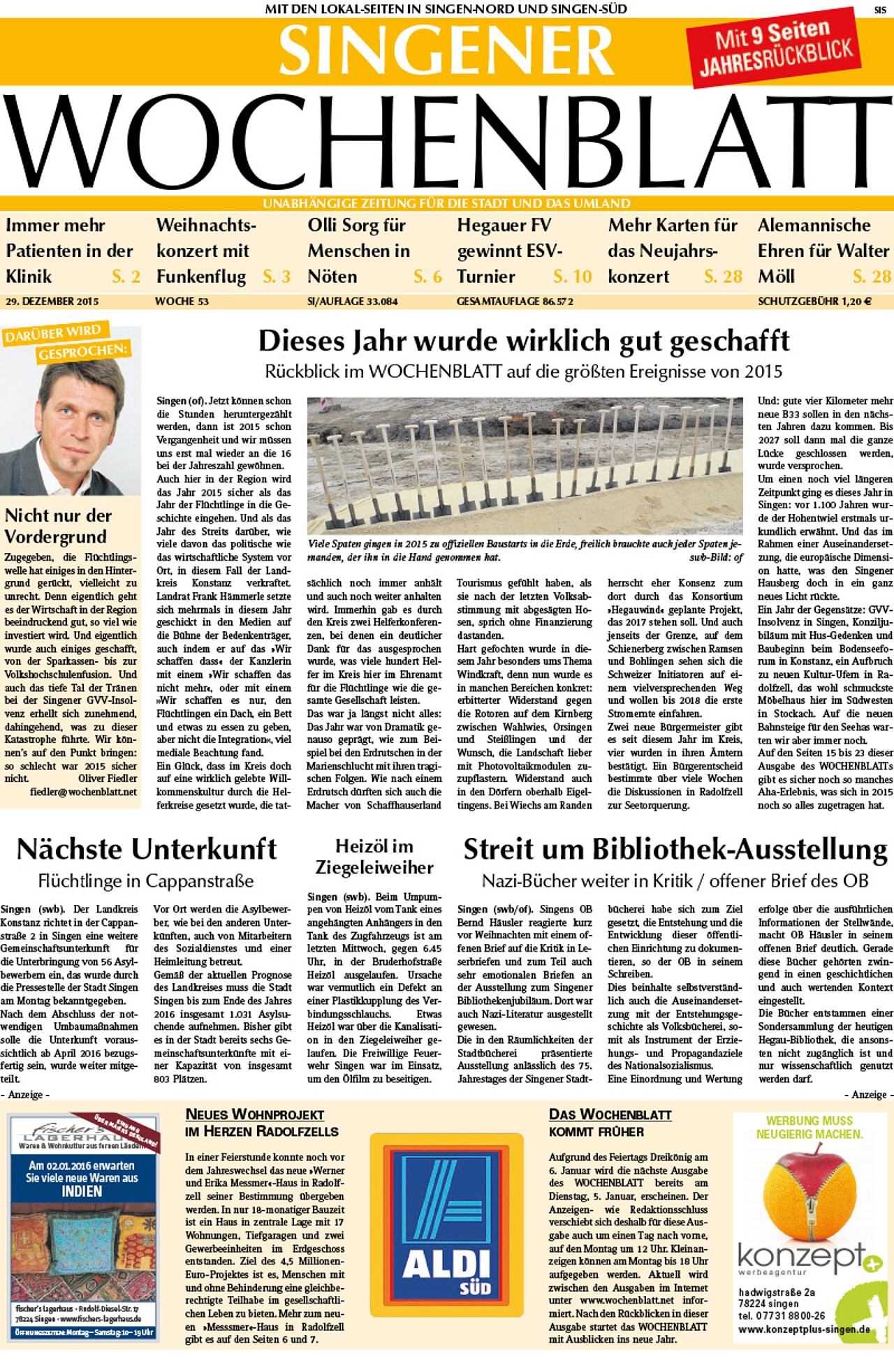 Ausgabe 53 vom 29. Dezember 2015