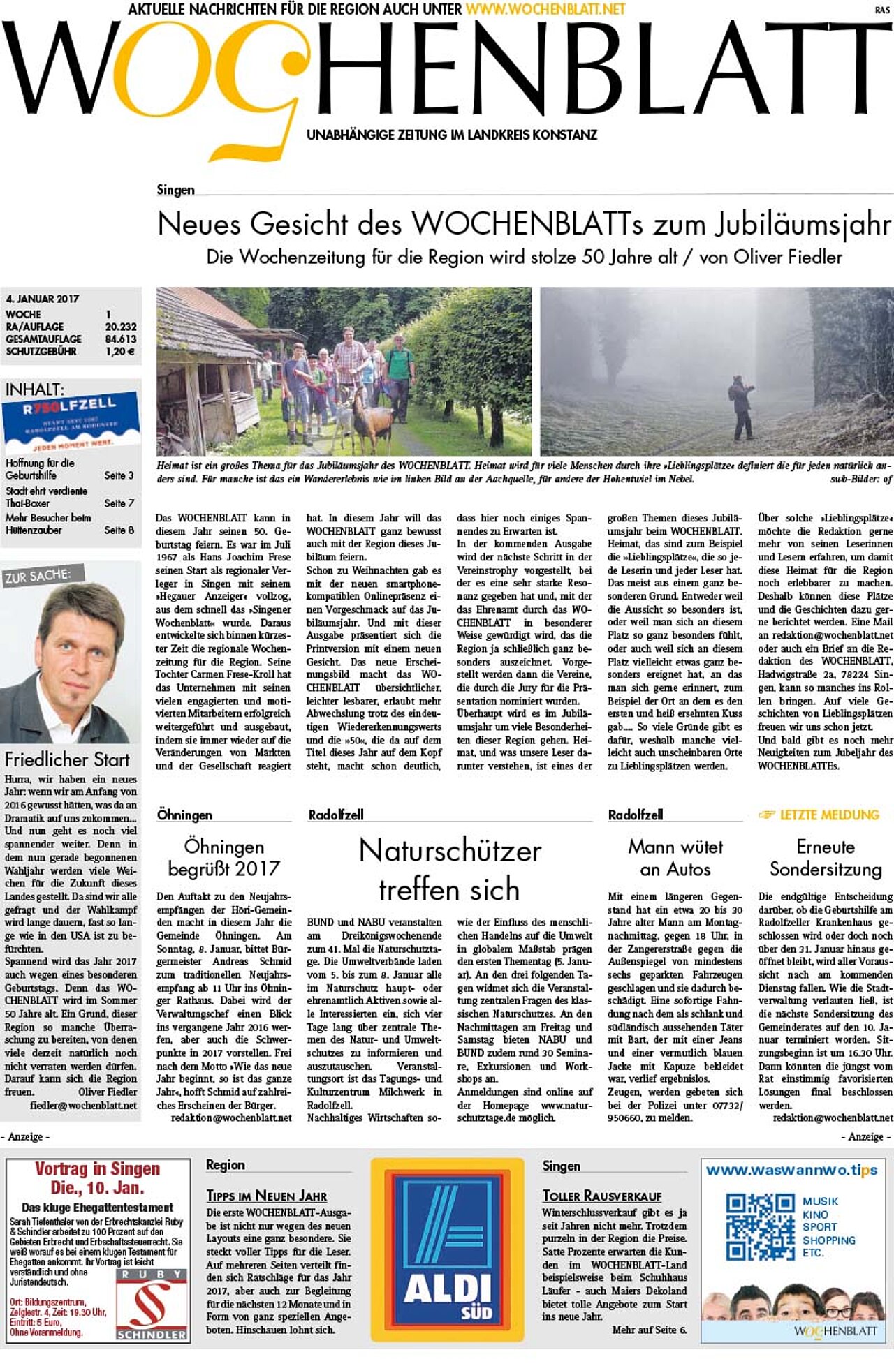 Ausgabe 01 vom 04. Januar 2017