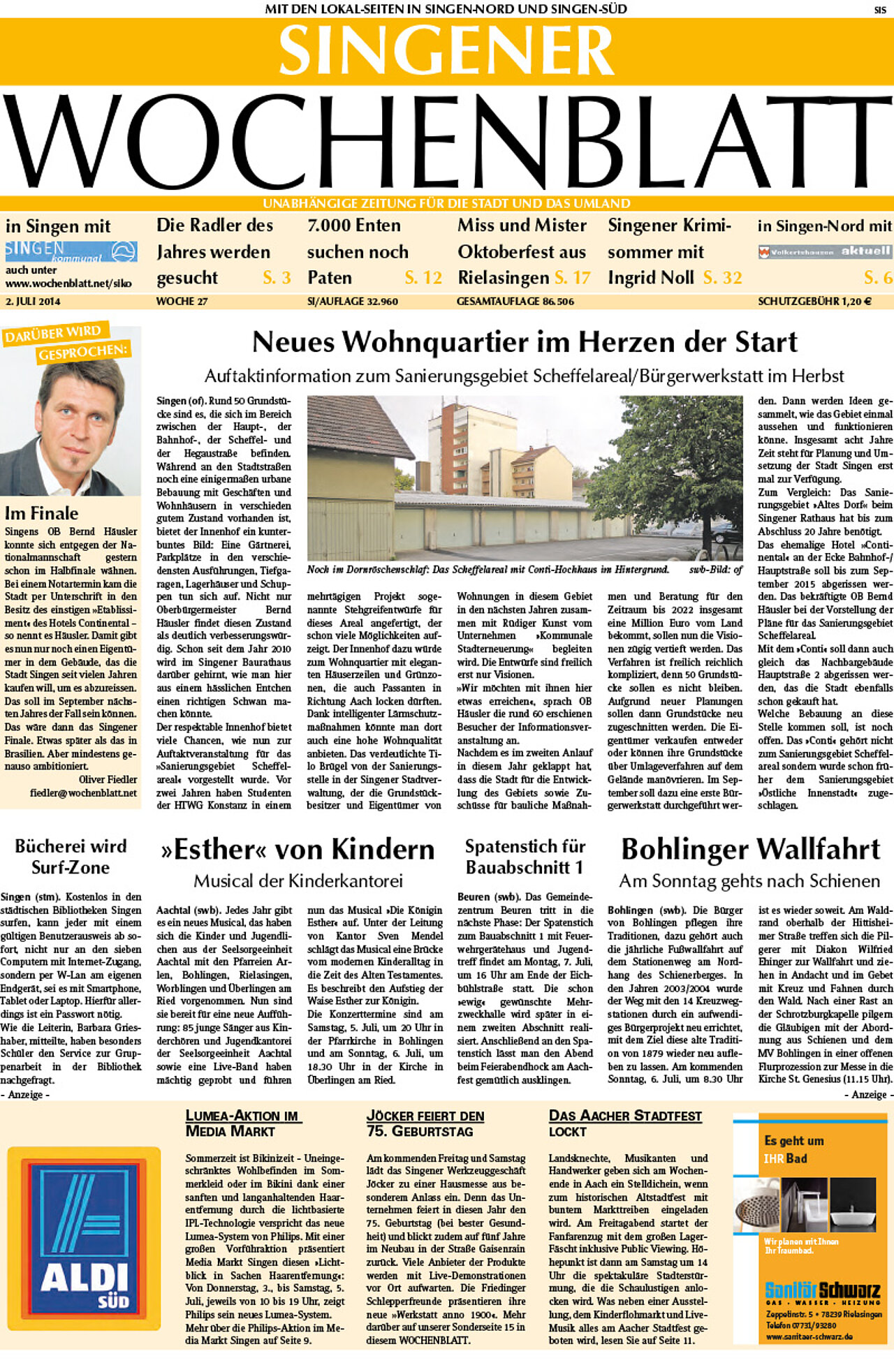 Ausgabe 27 vom 02. Juli 2014