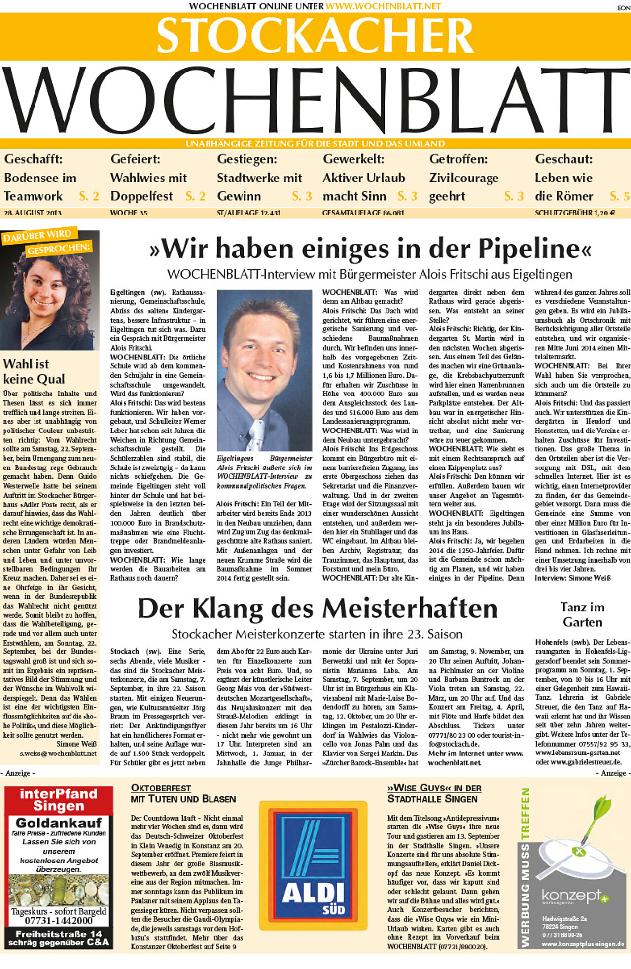 Ausgabe 35 vom 28. August 2013