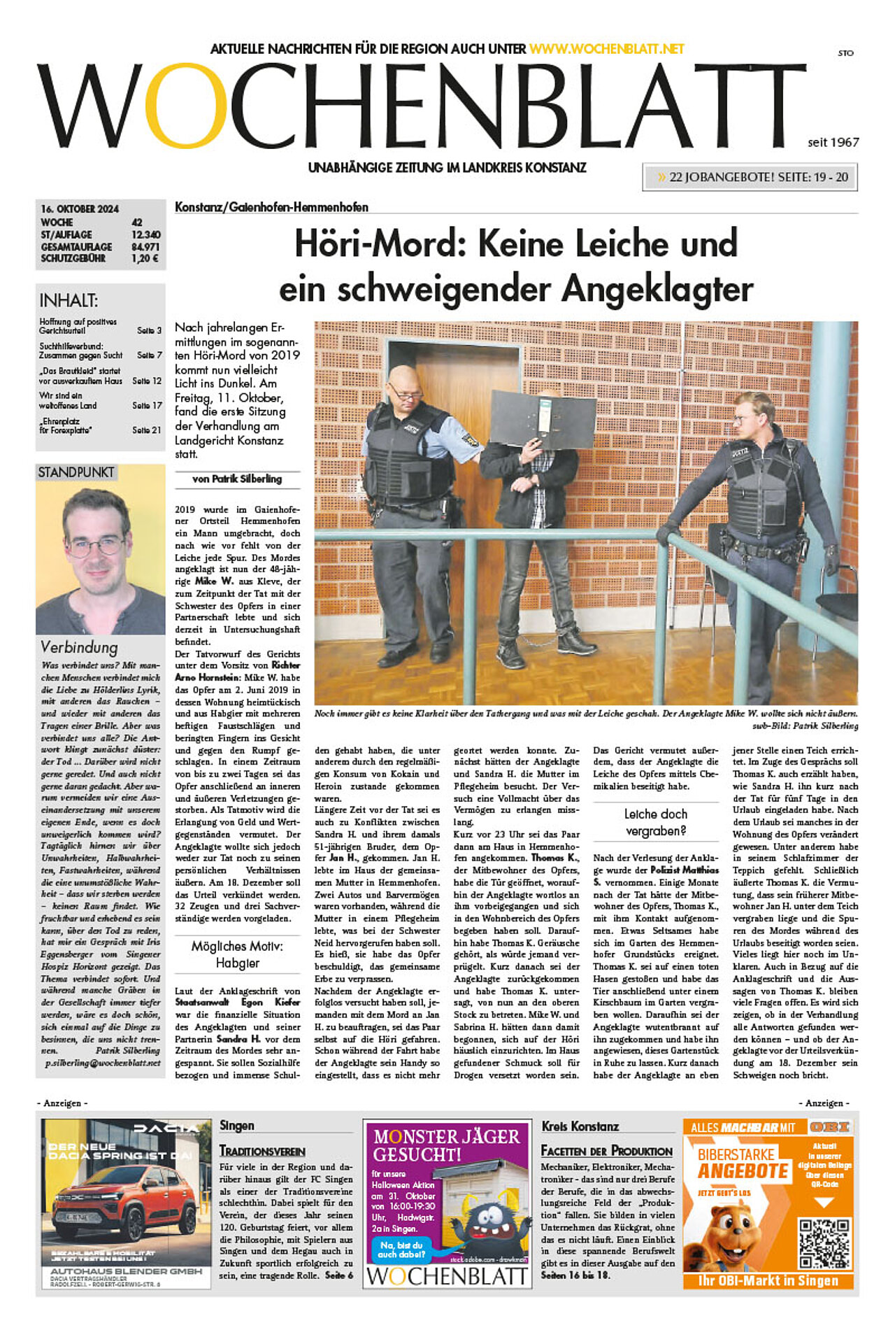 Ausgabe 42 vom 16. Oktober 2024