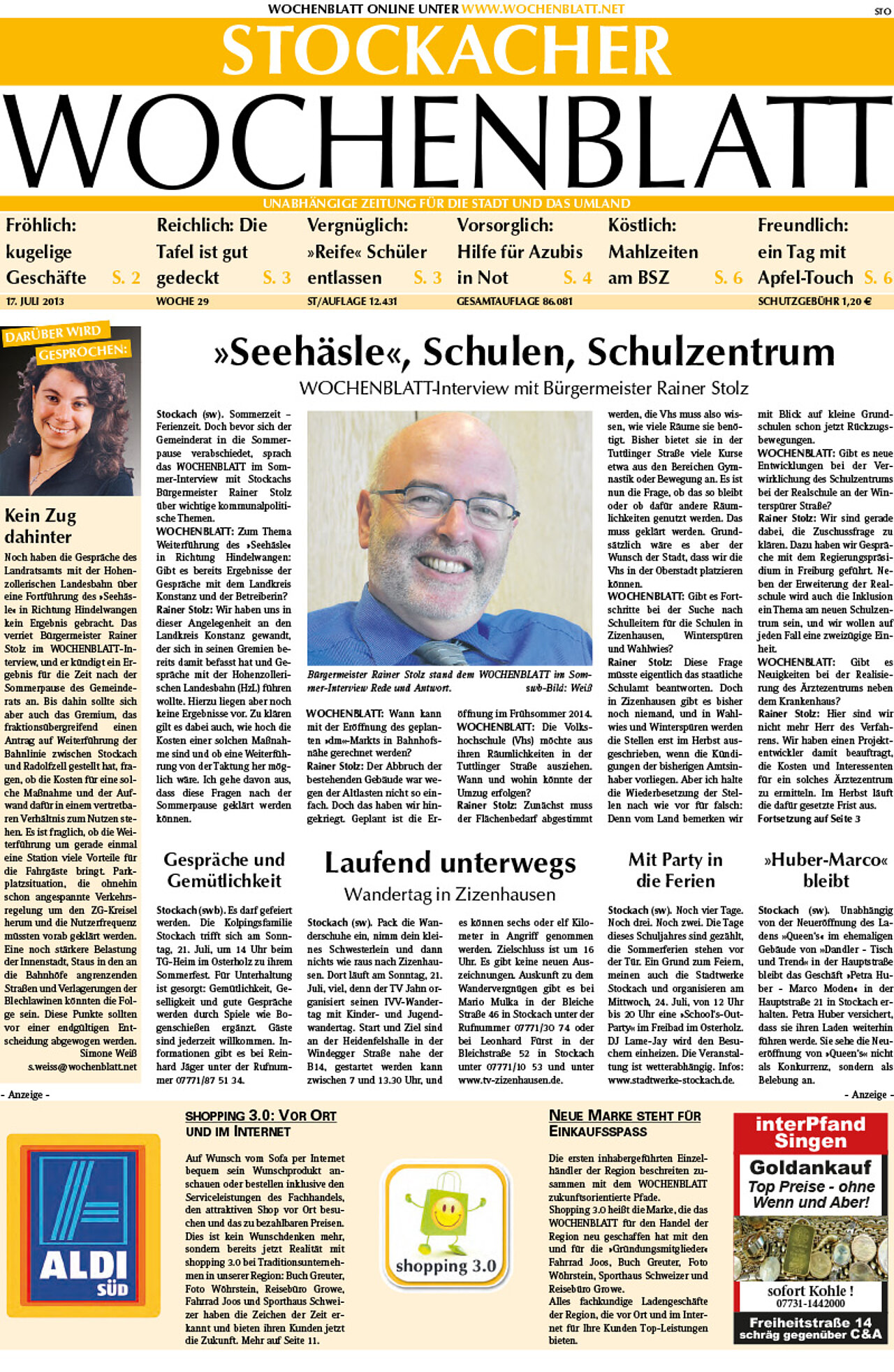 Ausgabe 29 vom 17. Juli 2013
