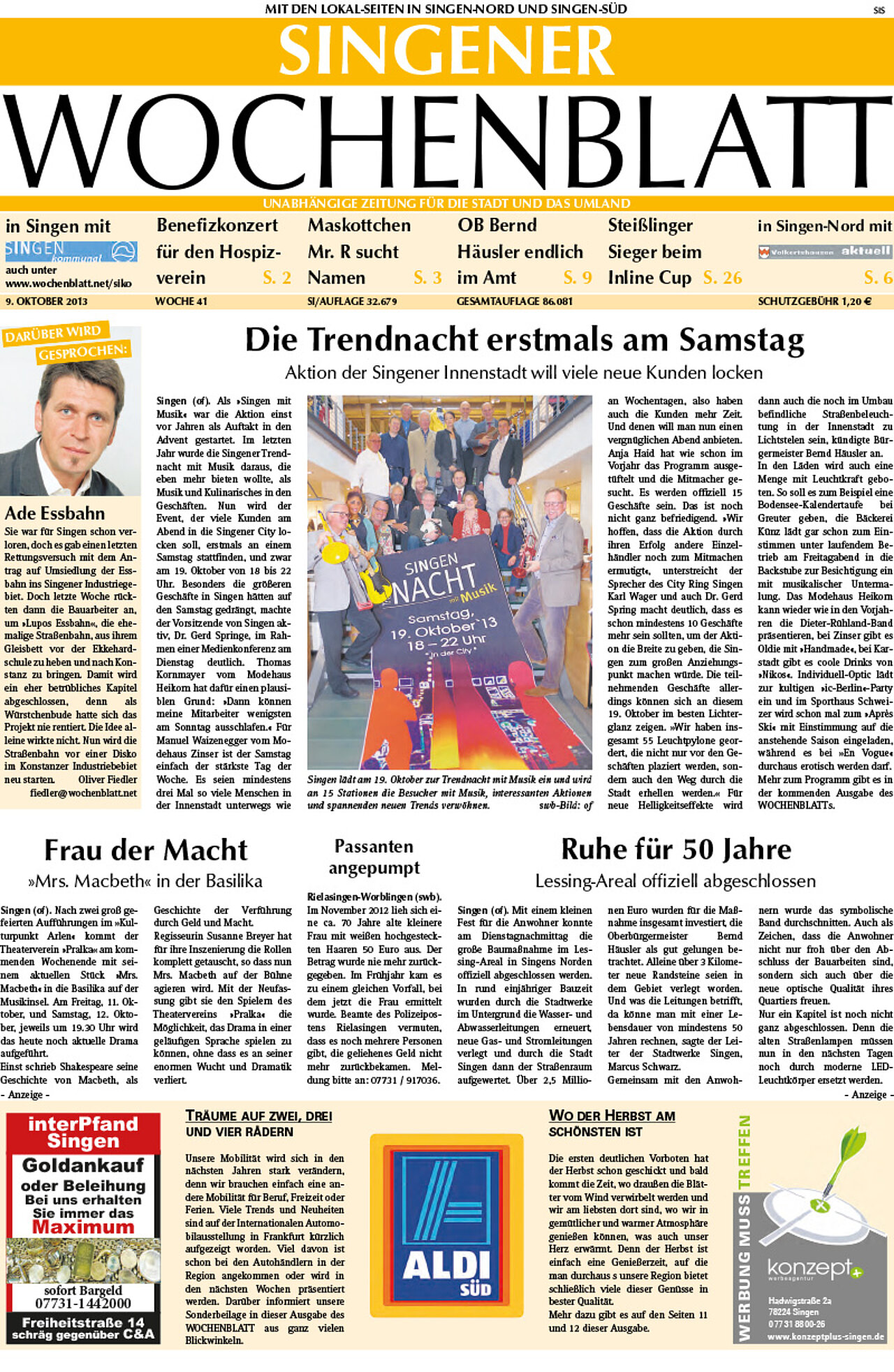Ausgabe 41 vom 09. Oktober 2013