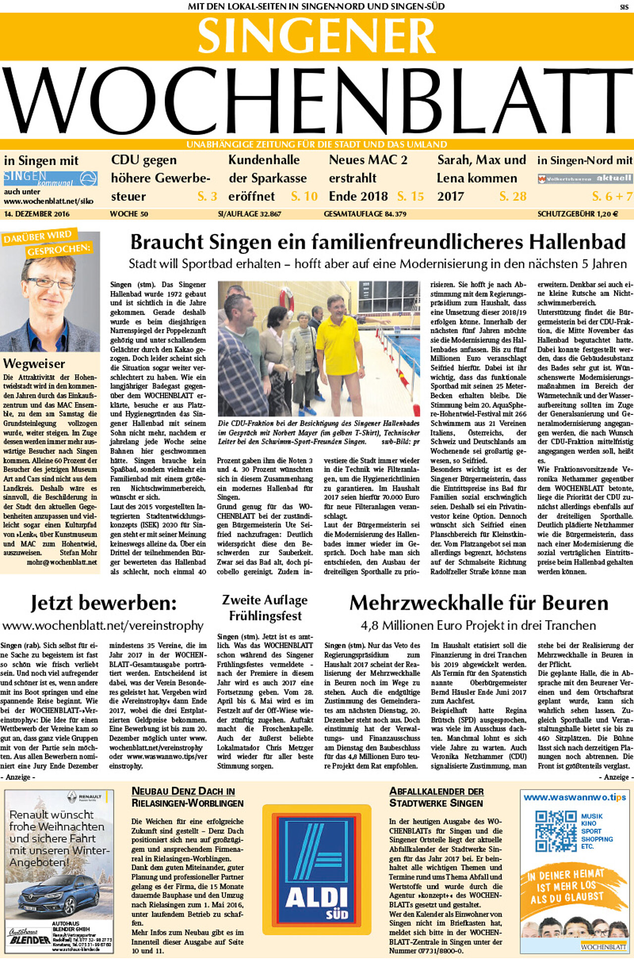 Ausgabe 50 vom 14. Dezember 2016