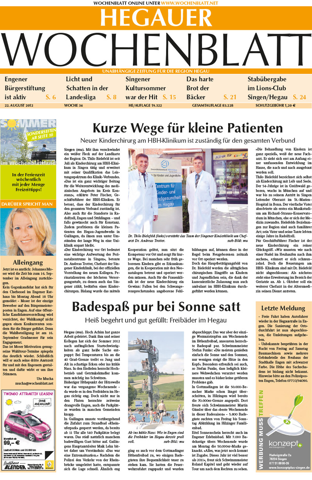 Ausgabe 34 vom 22. August 2012