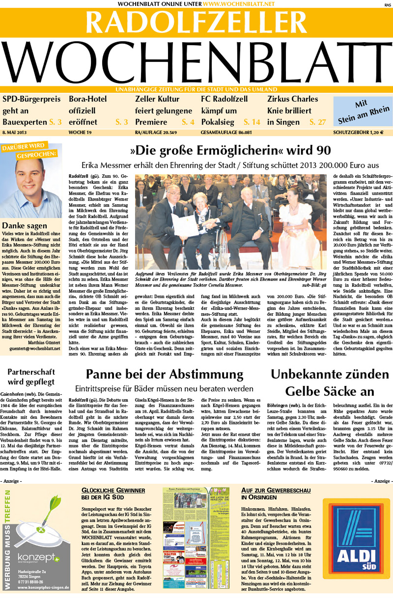 Ausgabe 19 vom 09. Mai 2013