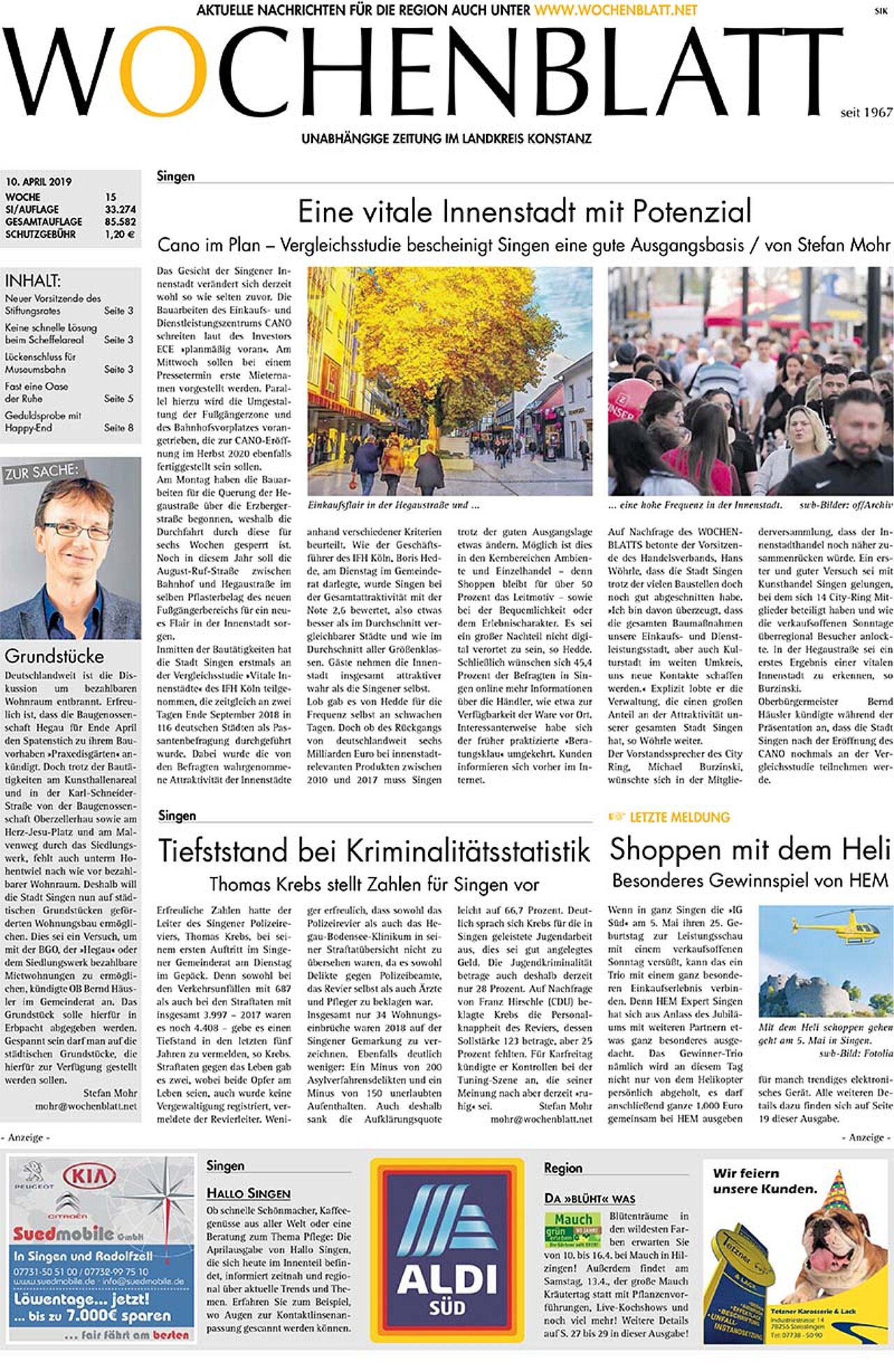 Ausgabe 15 vom 10. April 2019