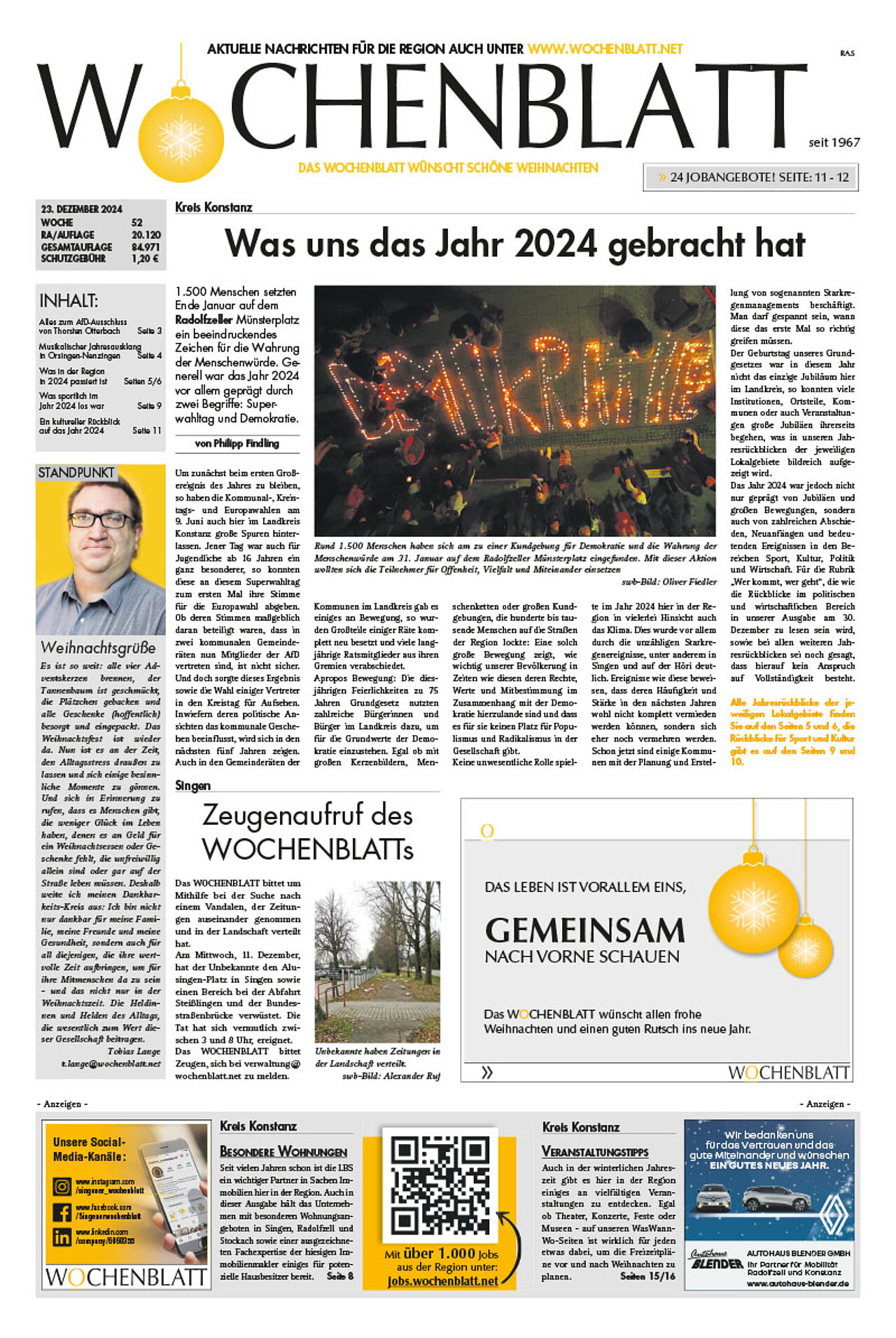 Ausgabe 52 vom 23. Dezember 2024