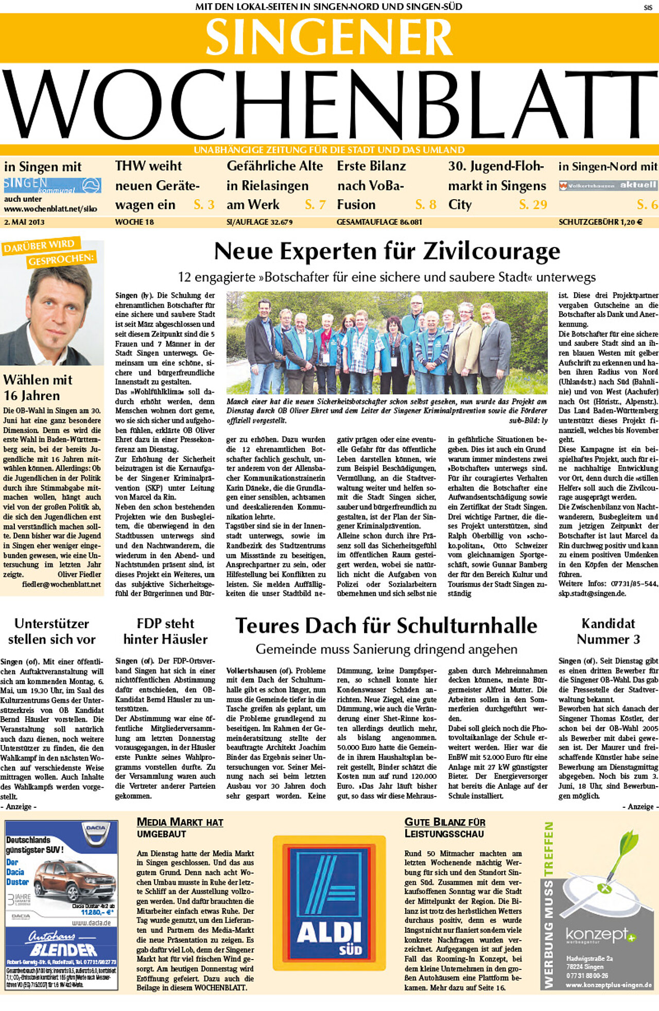 Ausgabe 18 vom 02. Mai 2013