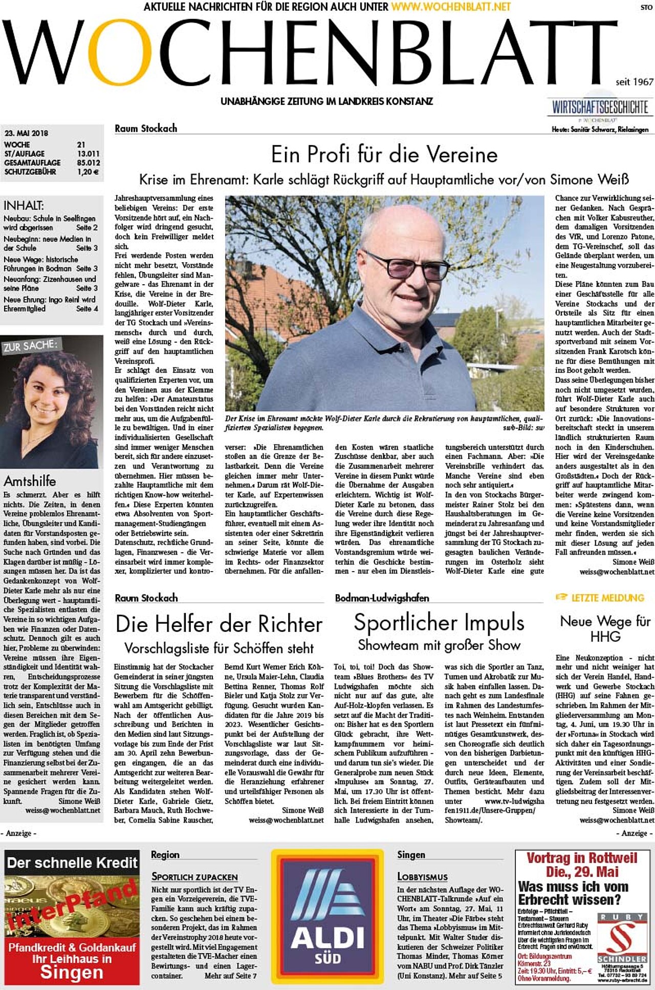 Ausgabe 21 vom 23. Mai 2018