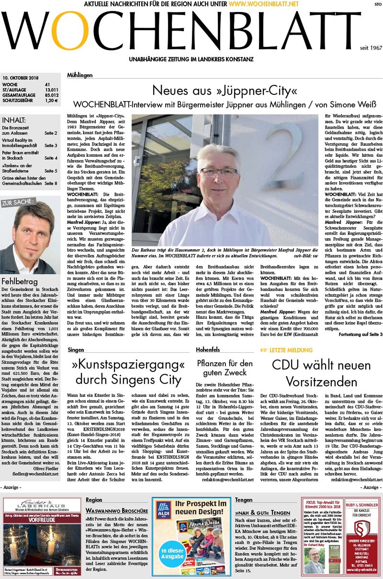 Ausgabe 41 vom 10. Oktober 2018