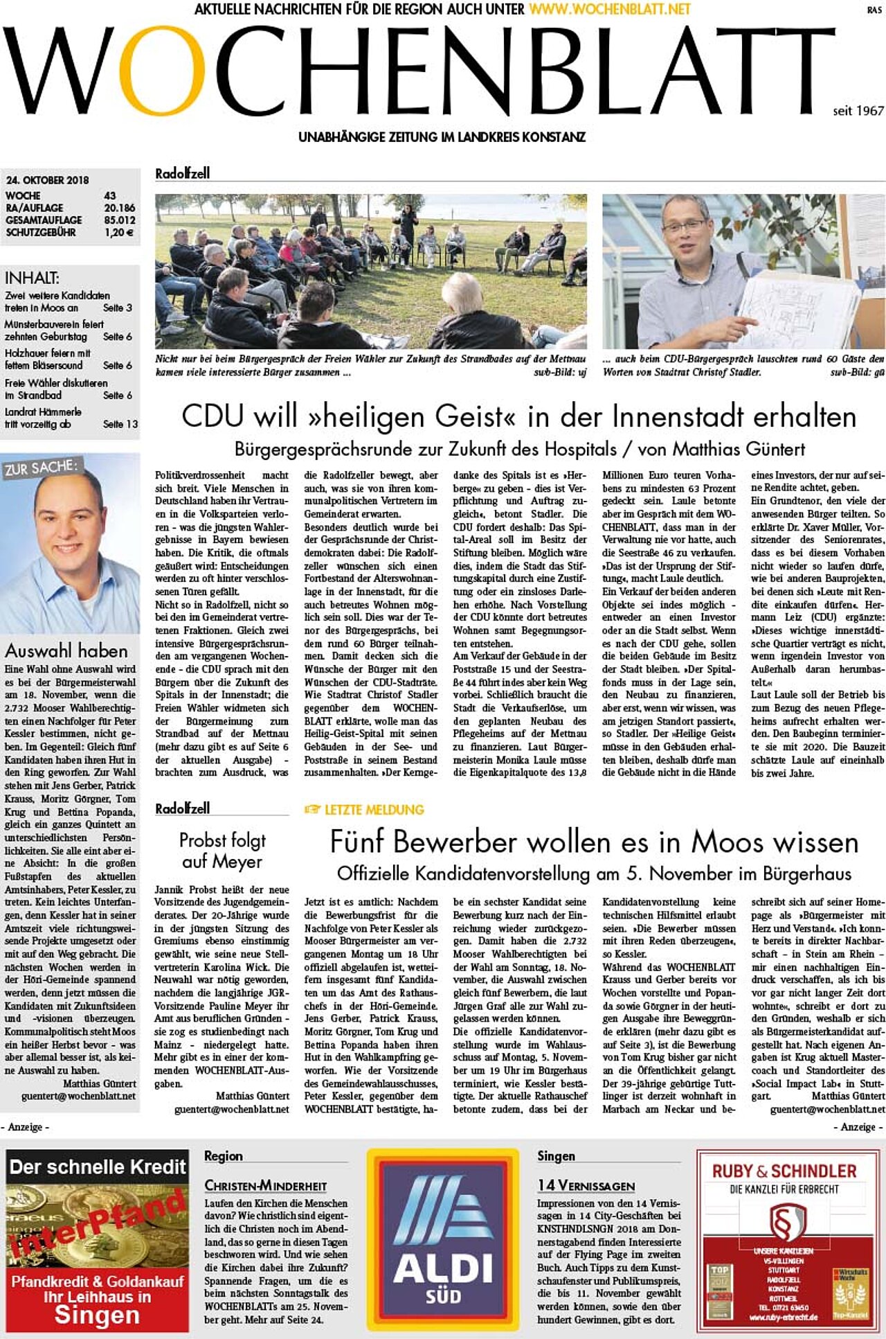 Ausgabe 43 vom 24. Oktober 2018