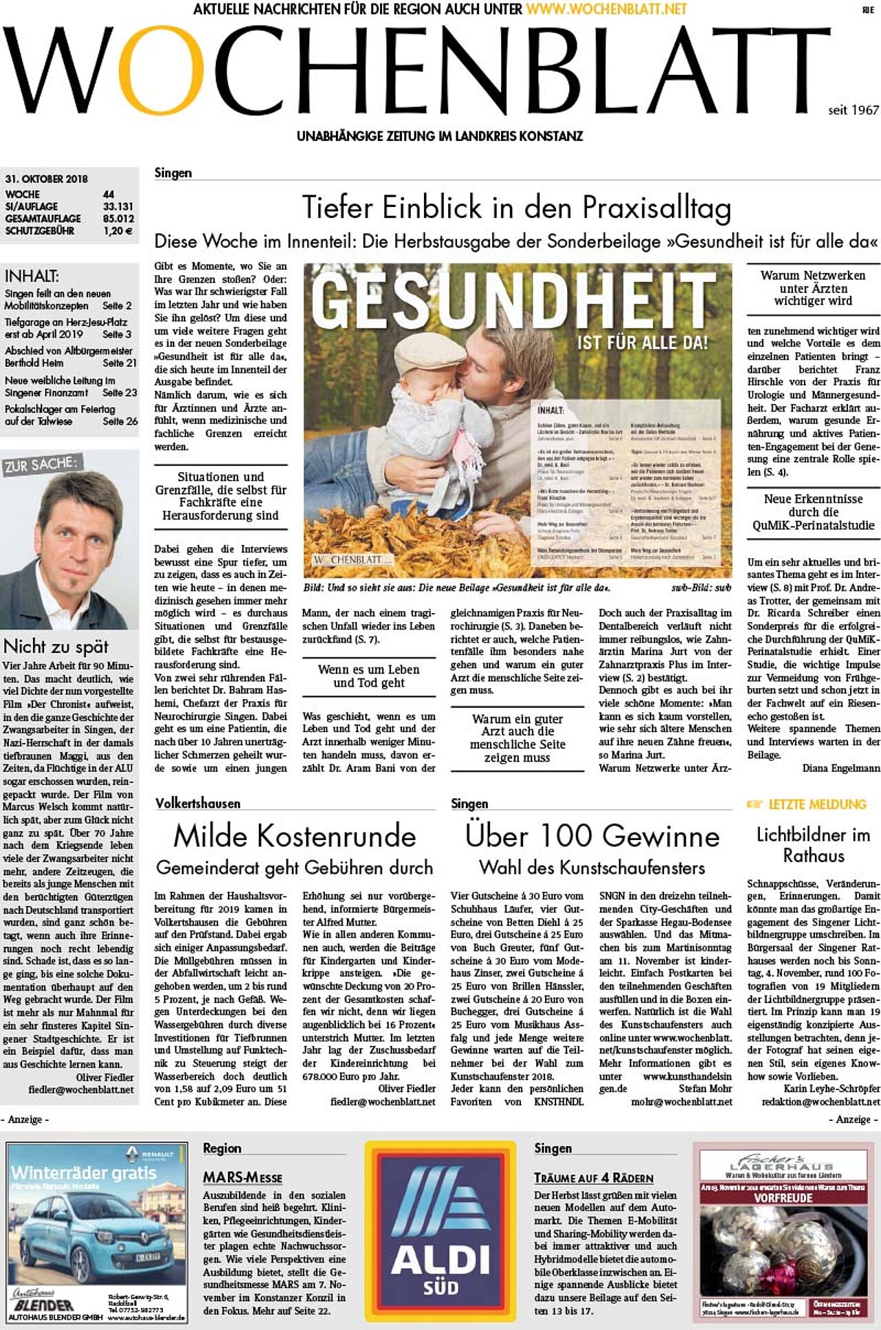 Ausgabe 44 vom 31. Oktober 2018