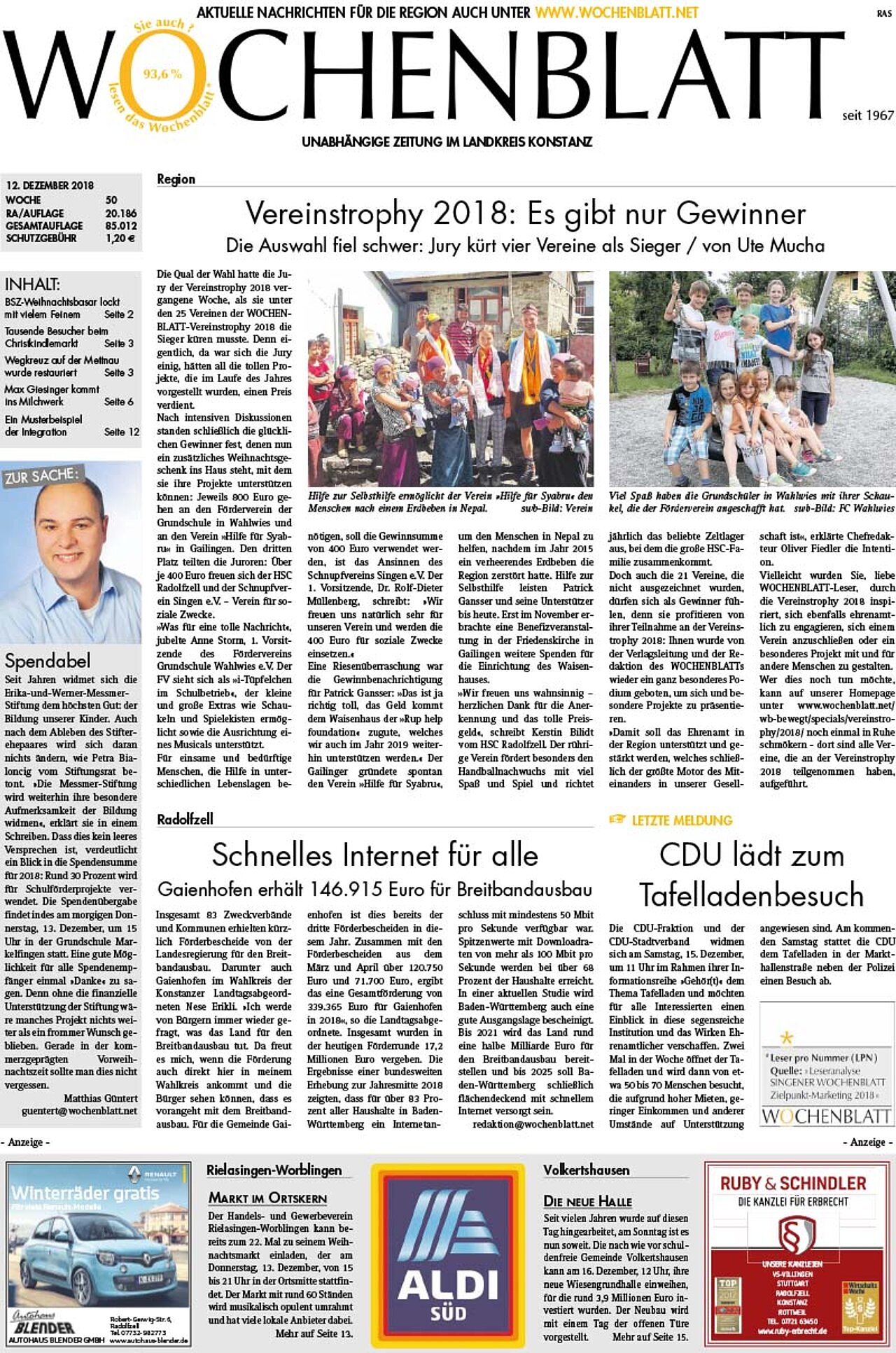 Ausgabe 50 vom 12. Dezember 2018