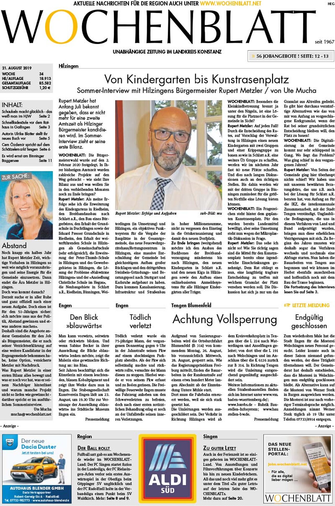 Ausgabe 34 vom 21. August 2019