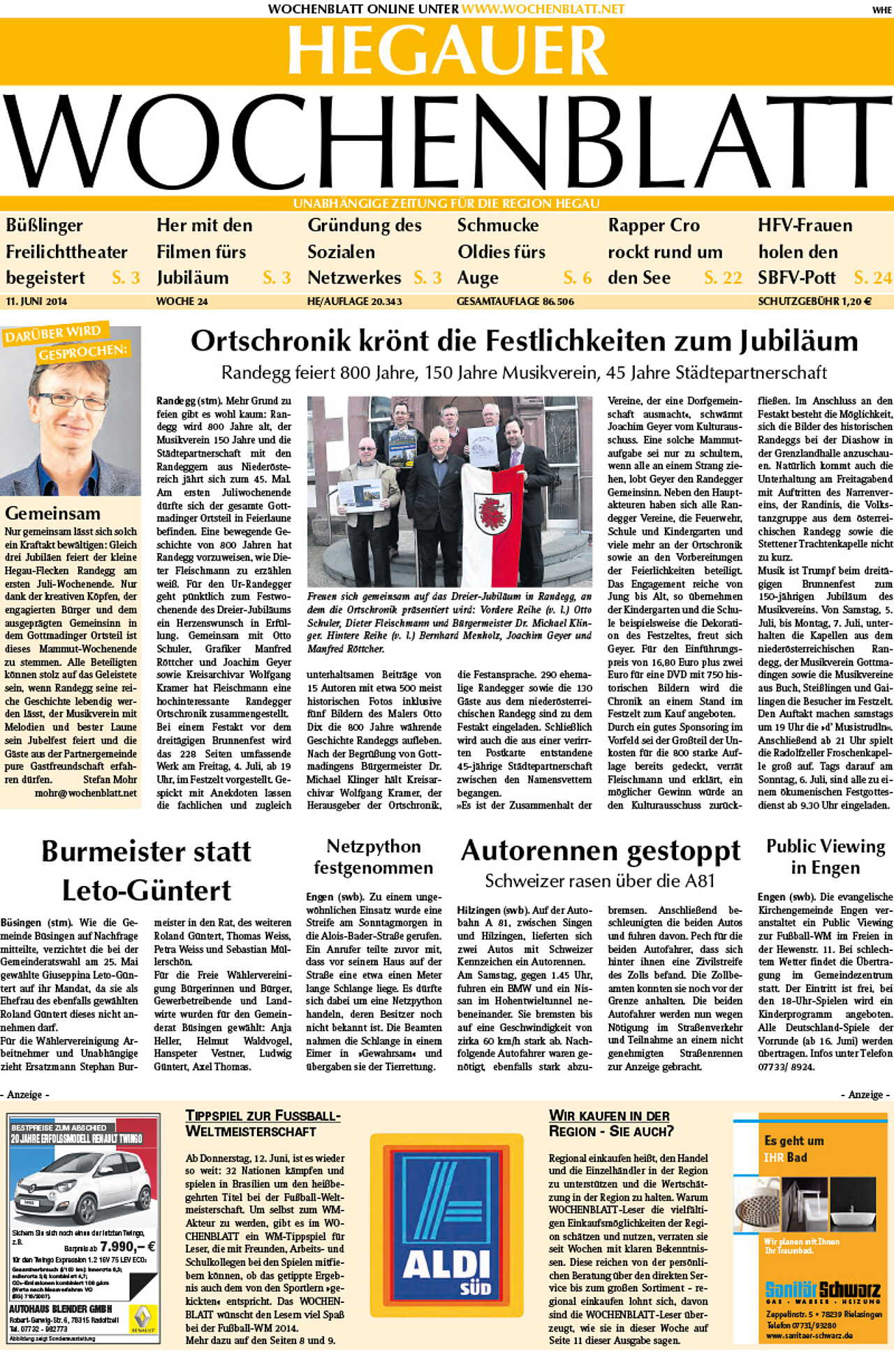 Ausgabe 24 vom 11. Juni 2014