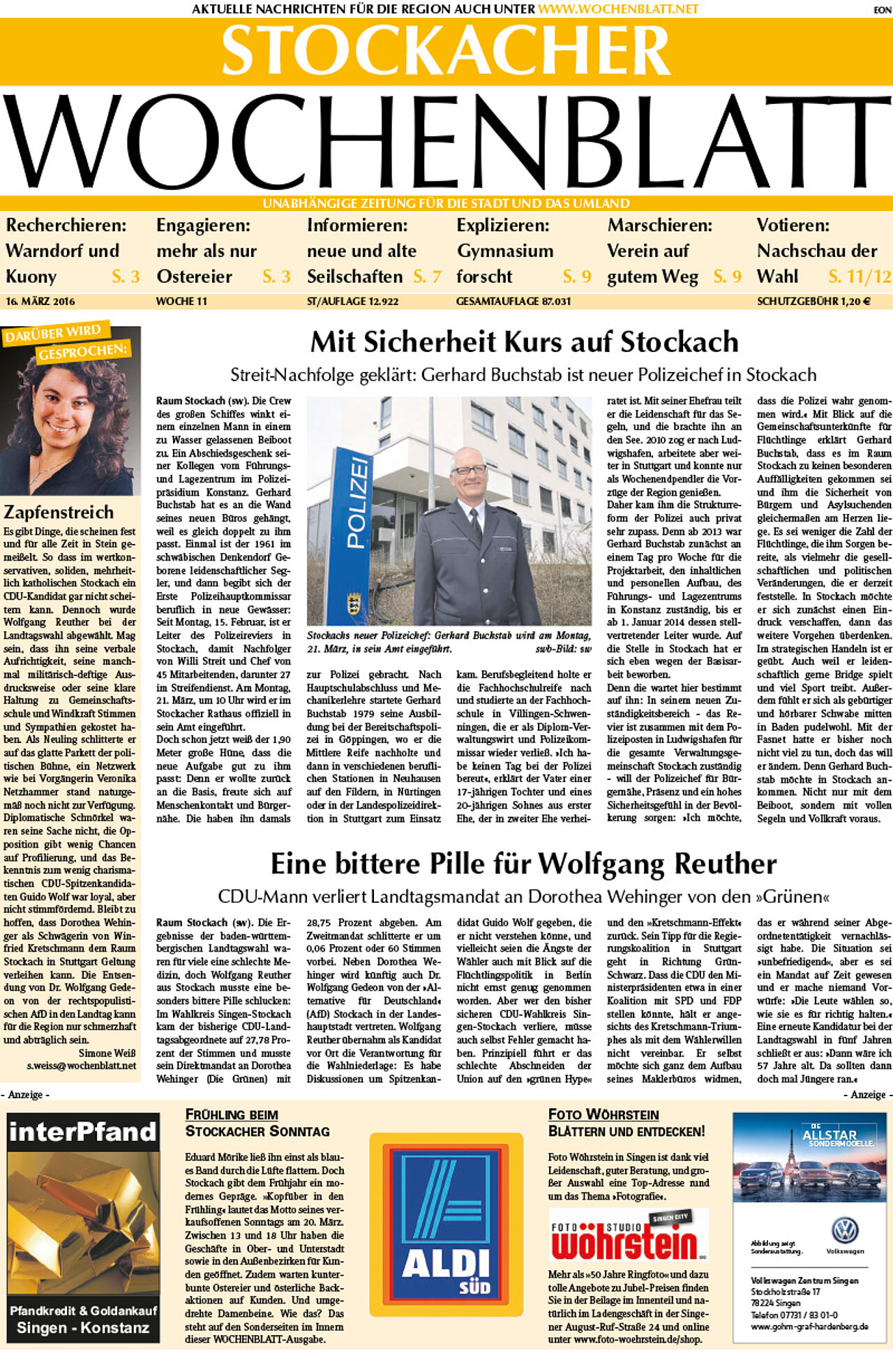 Ausgabe 11 vom 16. März 2016