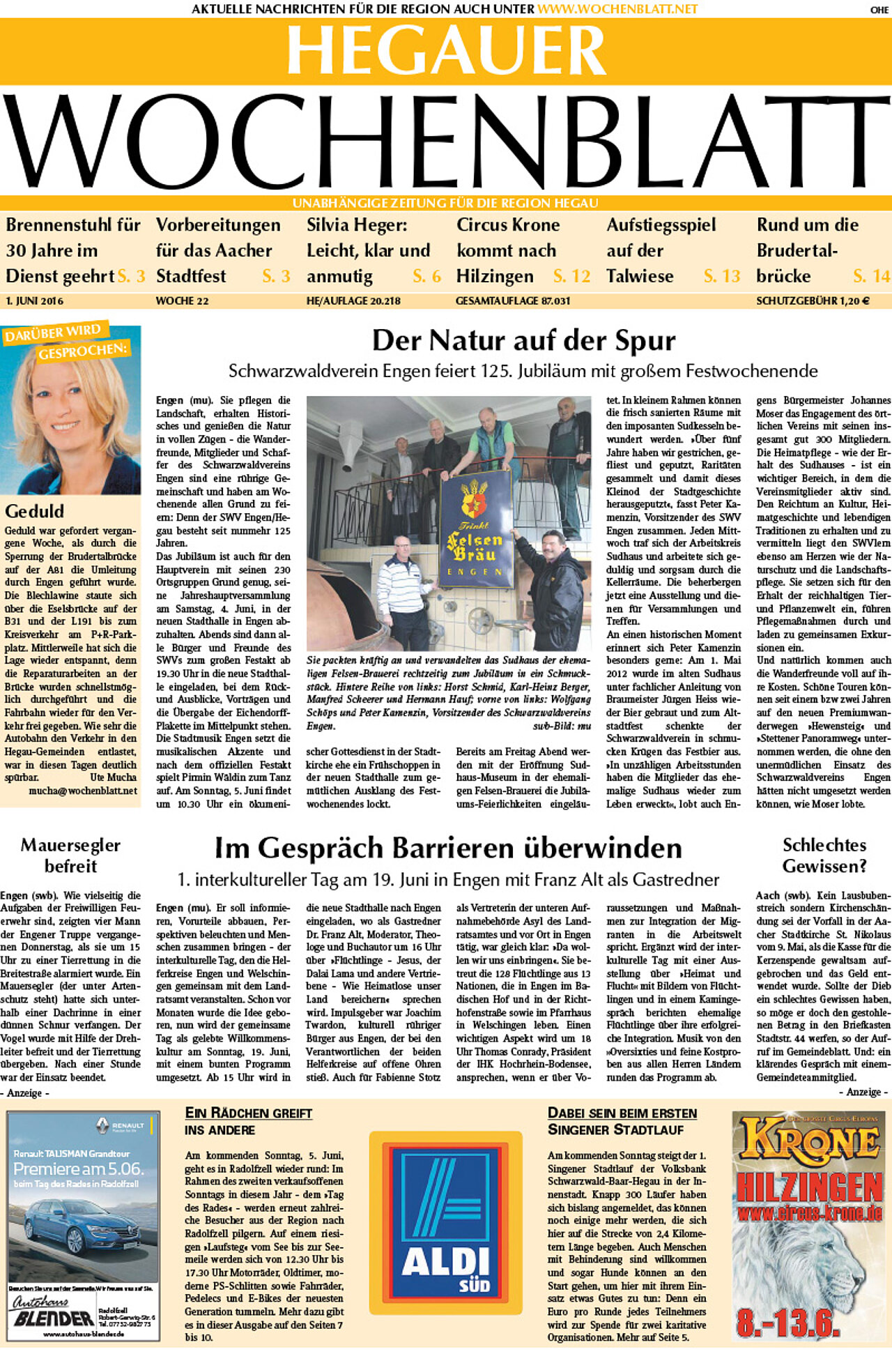 Ausgabe 22 vom 01. Juni 2016